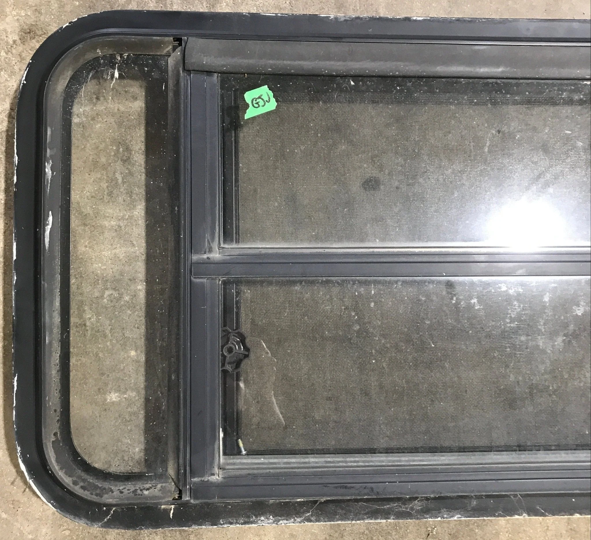 Used Black Radius Opening Window : 35" W x 17 1/4" H x 1 7/8" D - Image 2