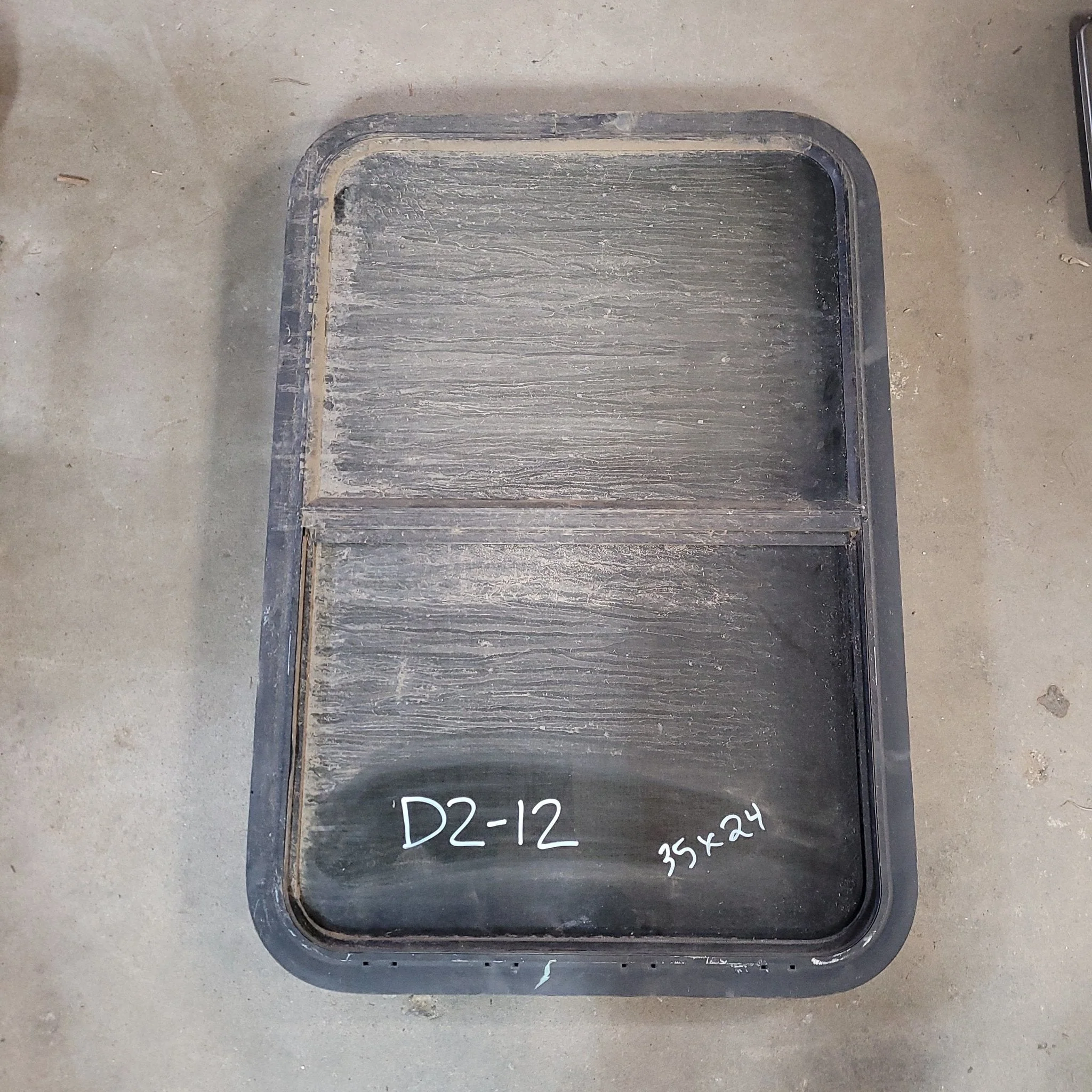Used Black Radius Opening Window : 35 X 24 X 2" D