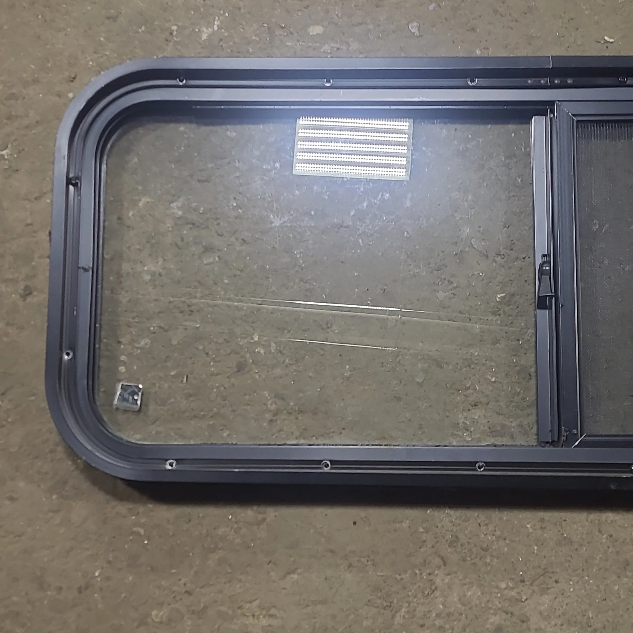Used Black Radius Opening Window : 36 1/2" W x 14 3/4" H x 1 3/4" D - Image 6