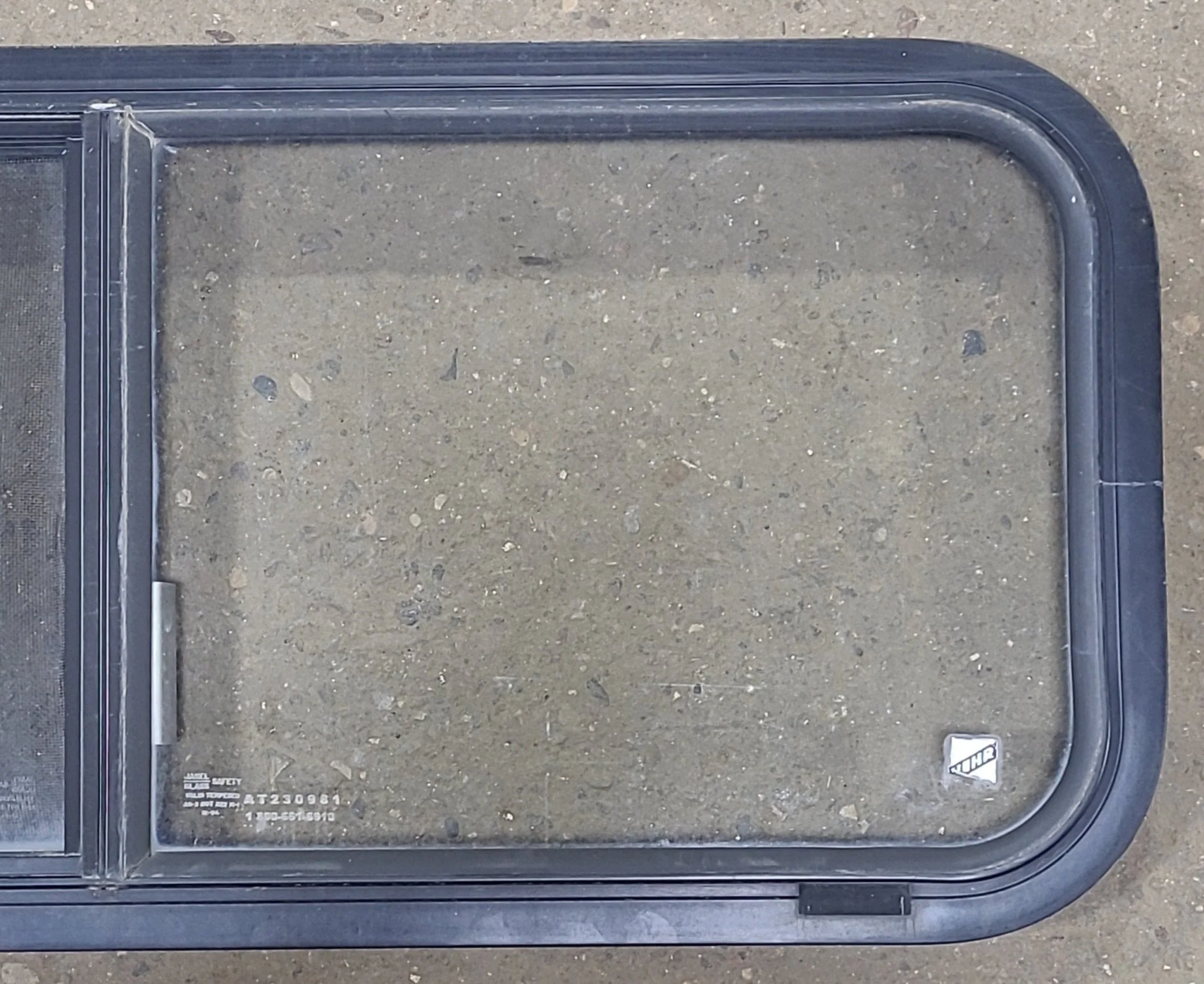 Used Black Radius Opening Window : 36 1/2" W x 14 3/4" H x 1 3/4" D - Image 3
