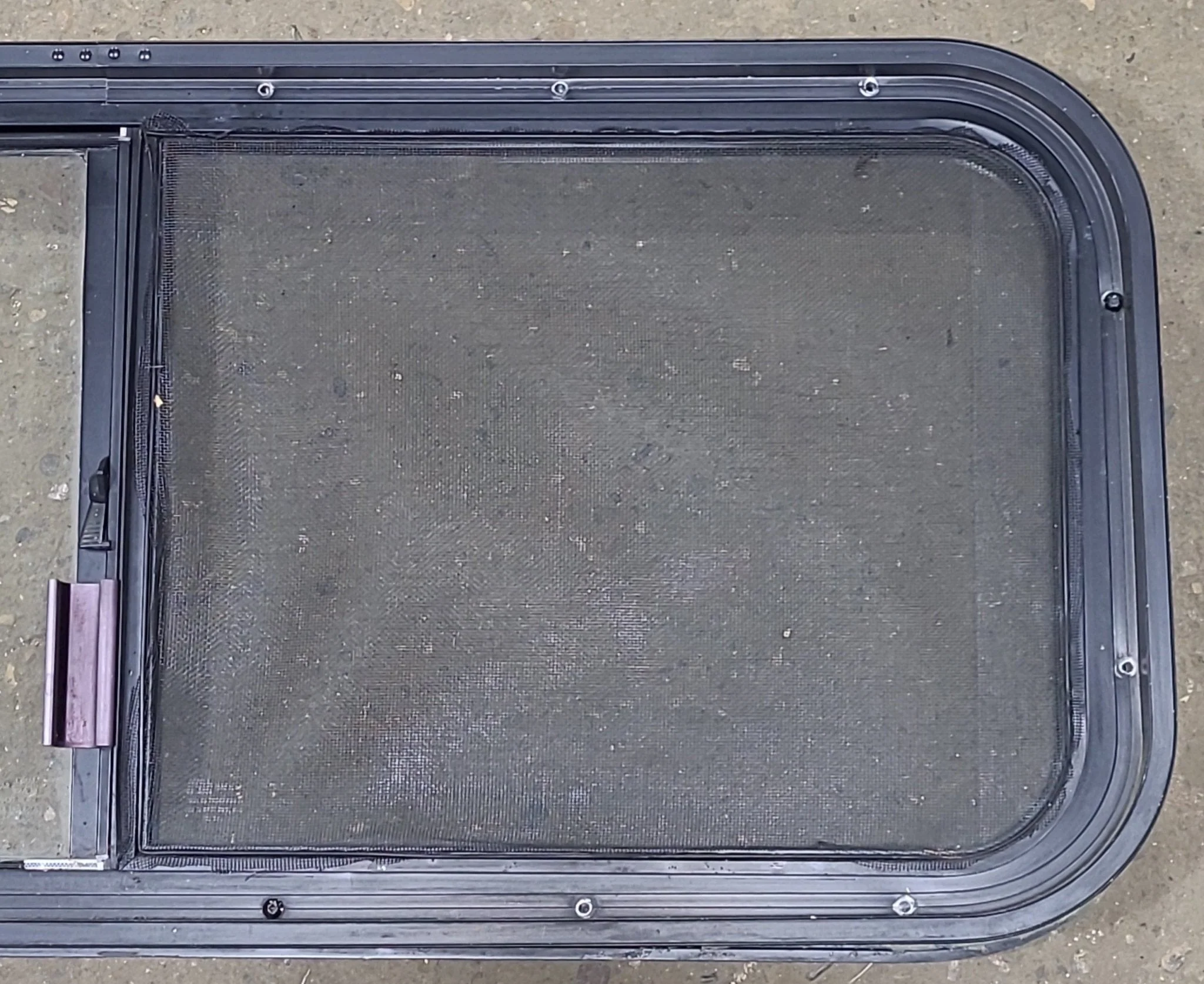 Used Black Radius Opening Window : 36 1/2" W x 14 3/4" H x 1 3/4" D - Image 6
