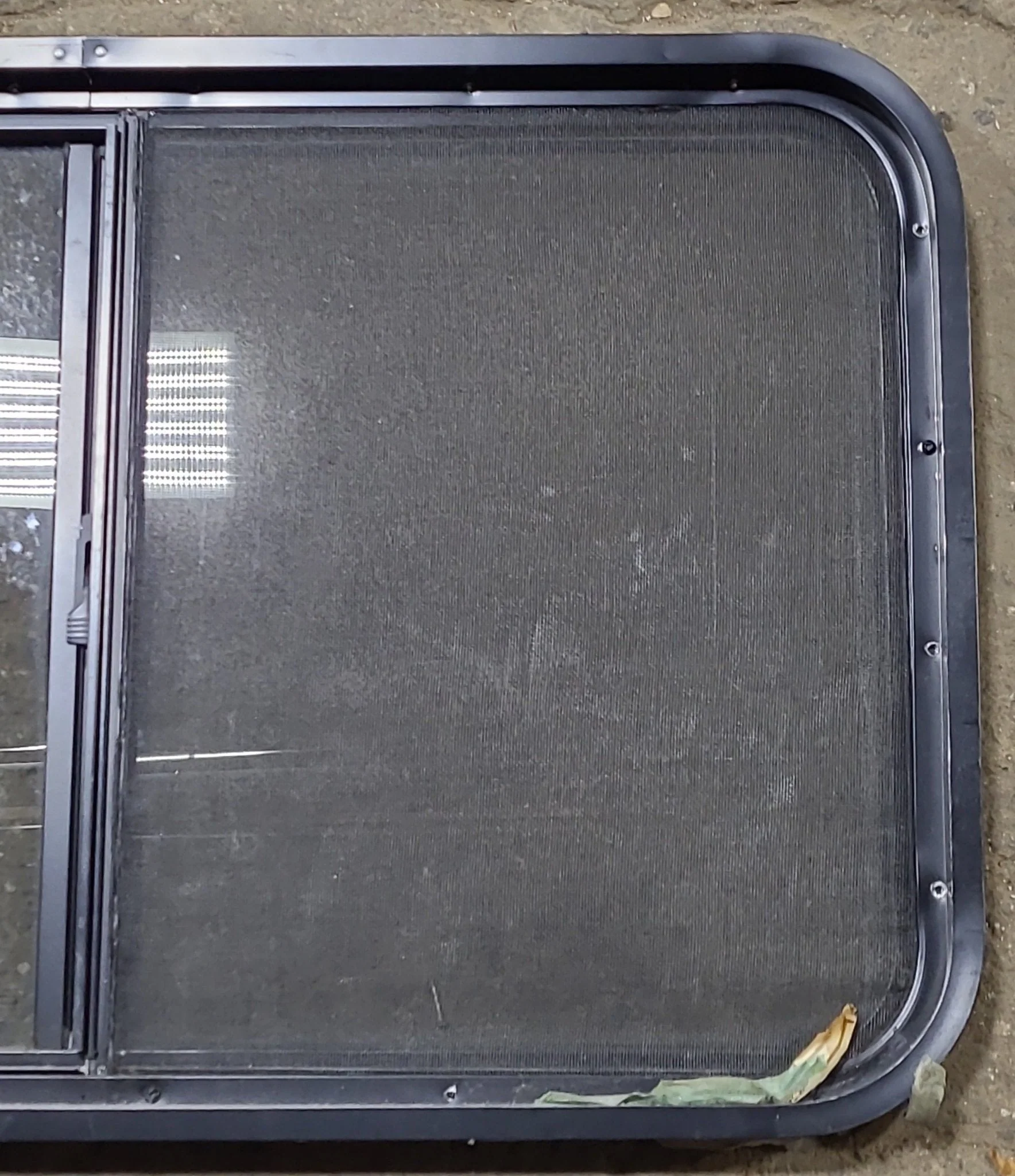 Used Black Radius Opening Window : 36 1/2" W x 21 3/4" H x 1 3/4" D - Image 5