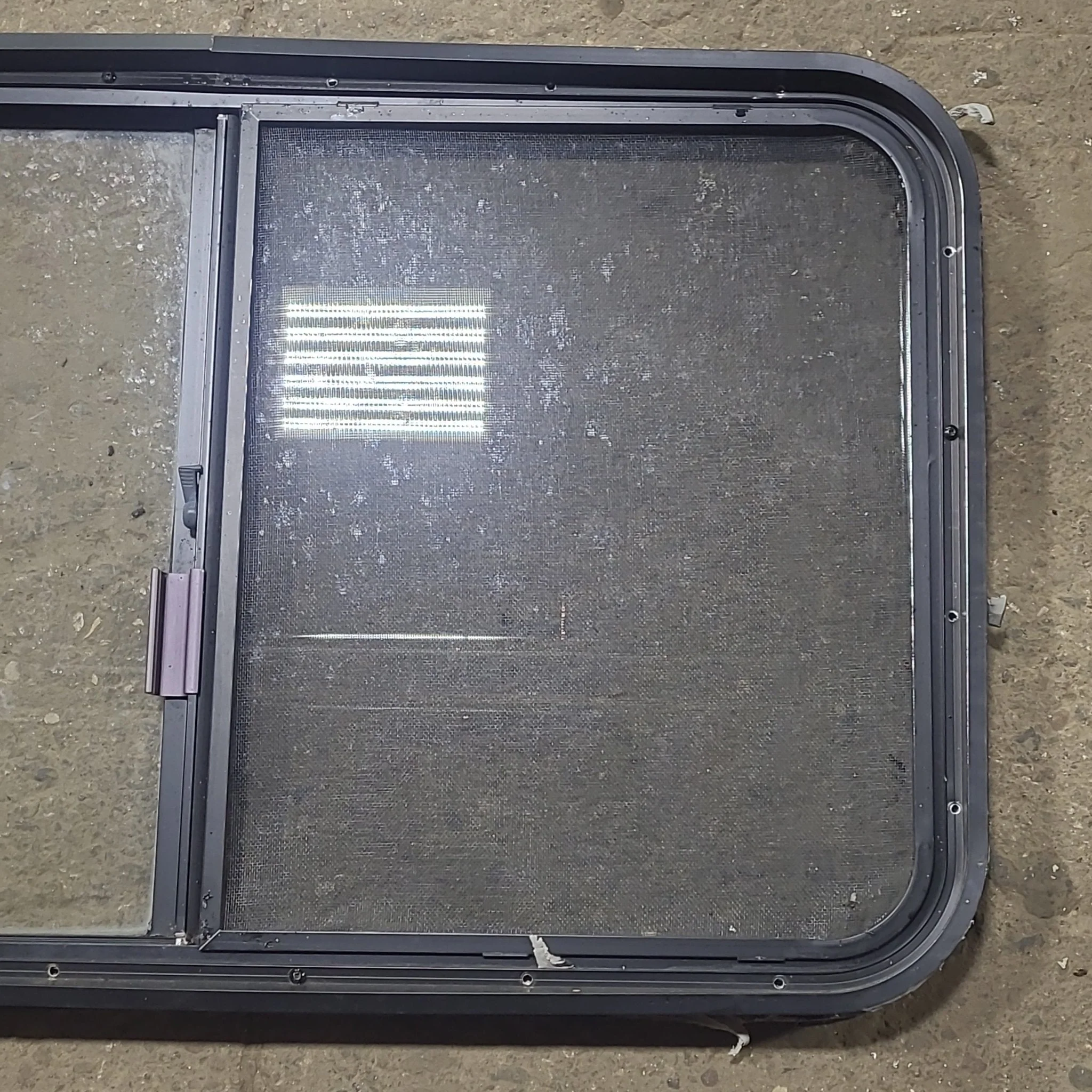Used Black Radius Opening Window : 36 1/2" W x 22" H x 1 3/4" D - Image 5