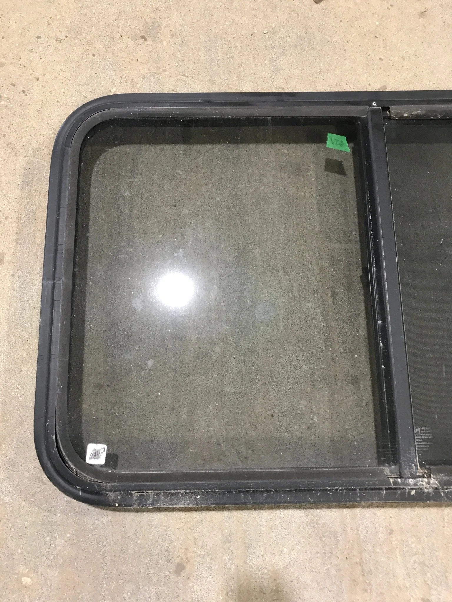 Used Black Radius Opening Window : 36 1/2" W x 22" H x 1 7/8" - Image 2