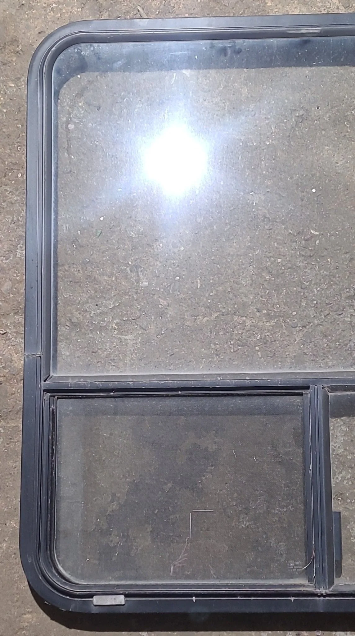 Used Black Radius Opening Window : 36 1/2" W x 38" H x 1 3/4" D - Image 2