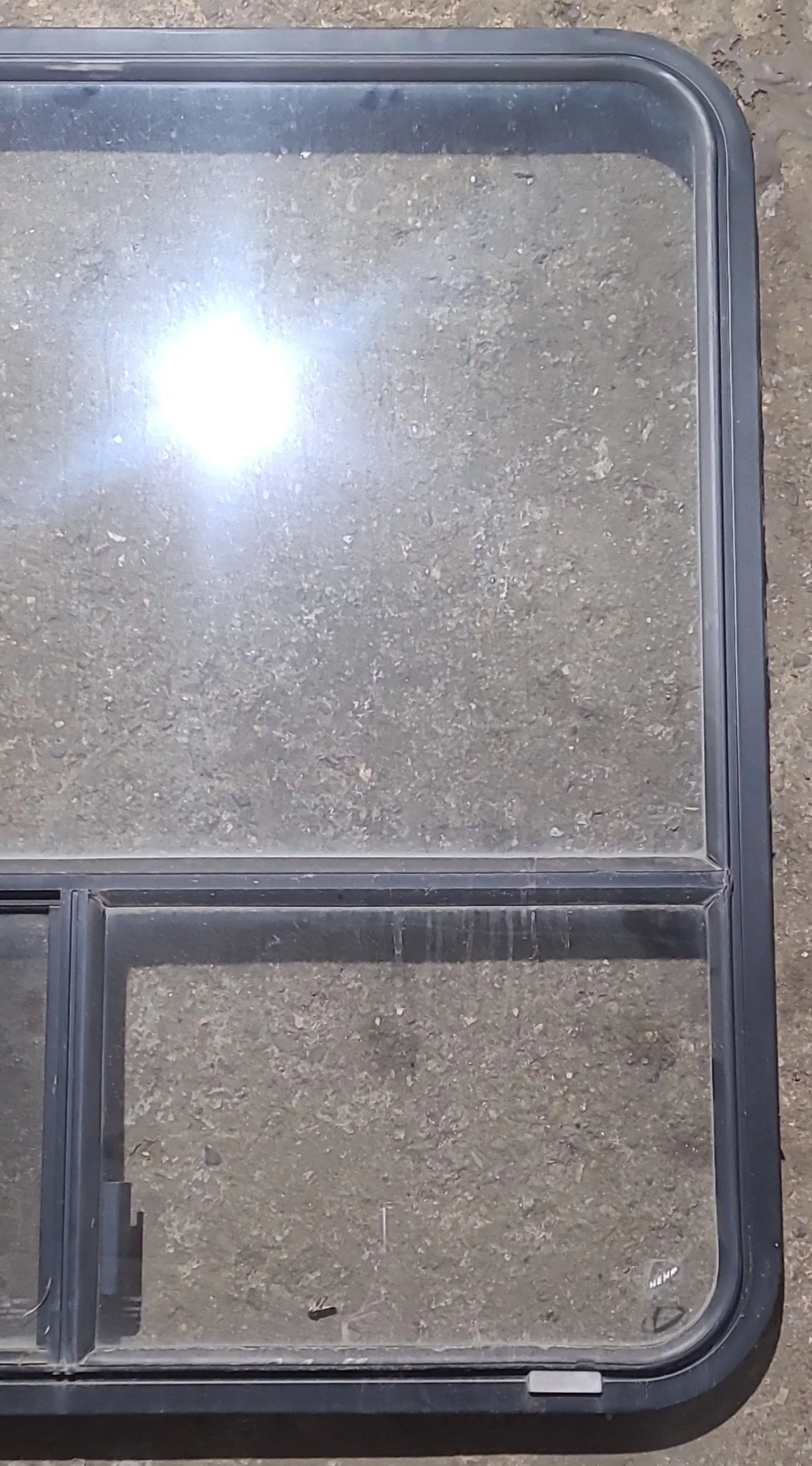 Used Black Radius Opening Window : 36 1/2" W x 38" H x 1 3/4" D - Image 3