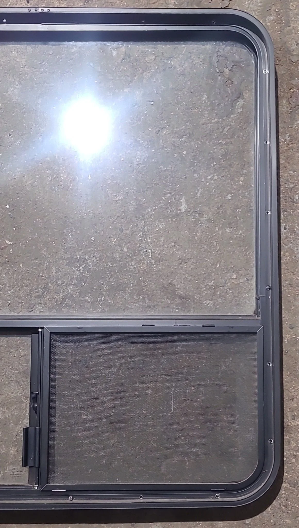 Used Black Radius Opening Window : 36 1/2" W x 38" H x 1 3/4" D - Image 5
