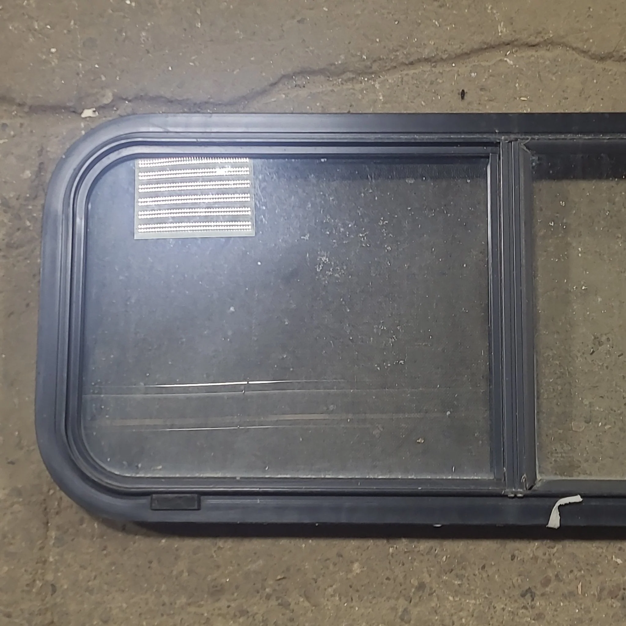 Used Black Radius Opening Window : 36 1/4" W x 14 3/4" H x 1 3/4" D - Image 2