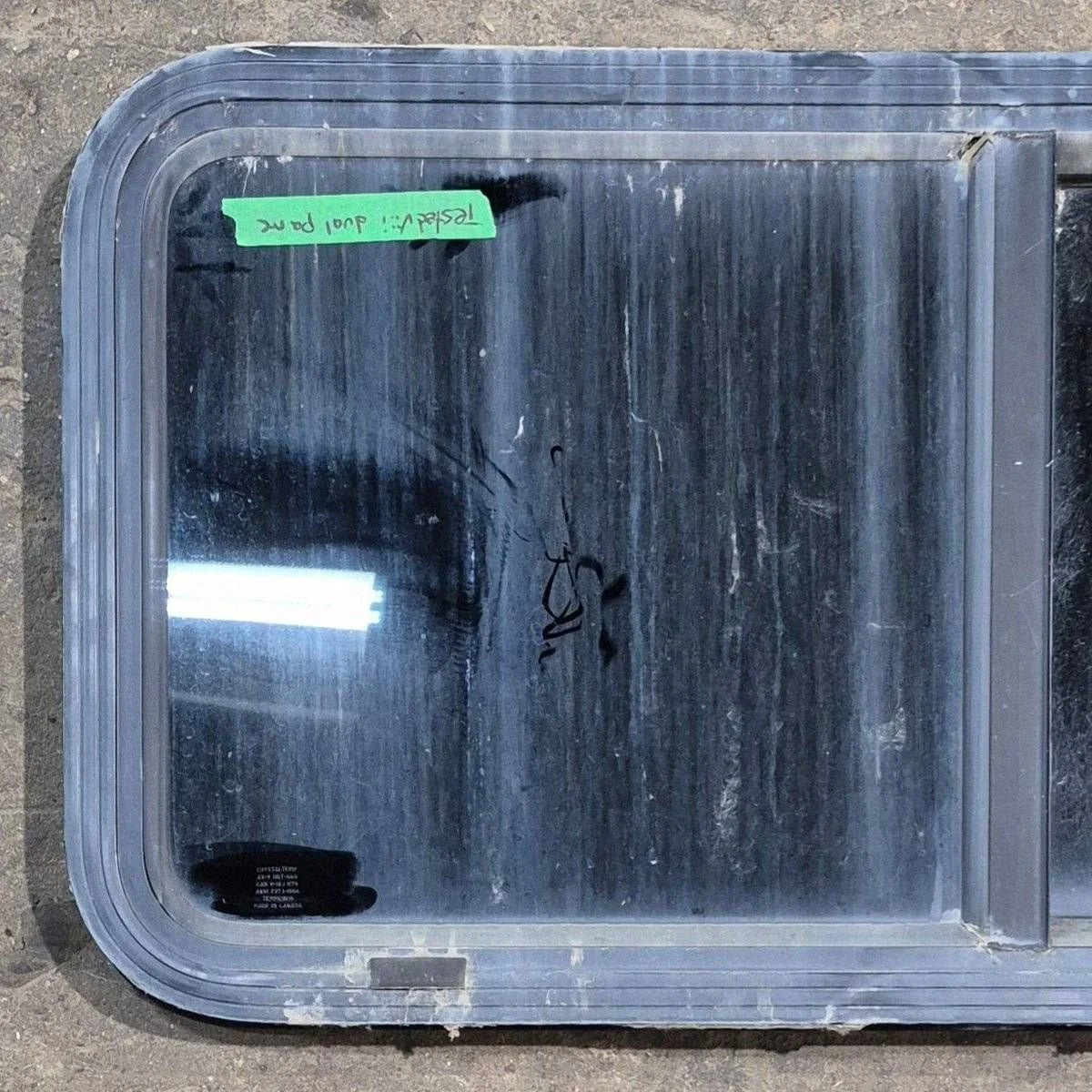 Used Black Radius Opening Window - 36 1/8" X 17 1/2" X 1 7/8" - Image 2