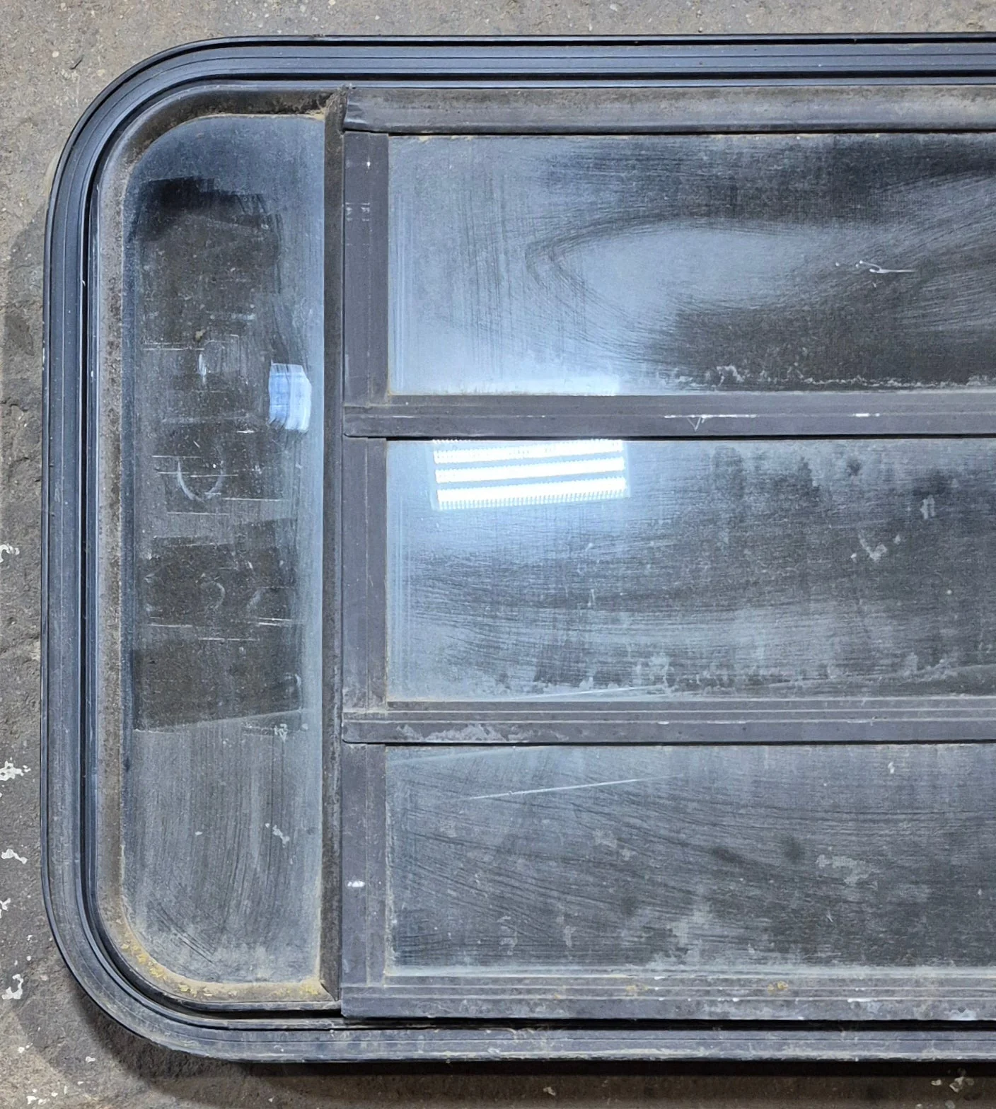 Used Black Radius Opening Window : 35 1/4" W x 21 1/2" H x 1 7/8" - Image 2
