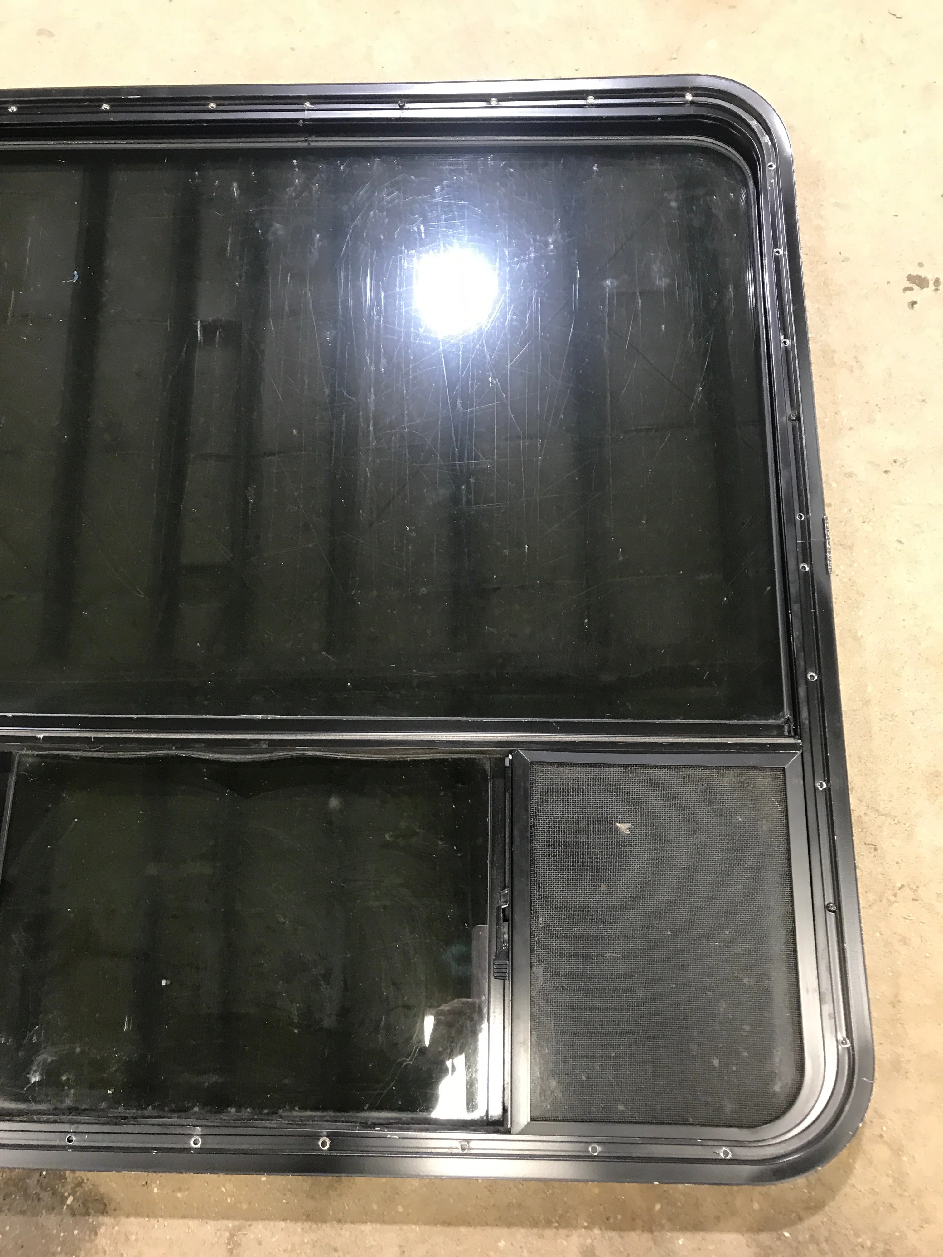 Used Black Radius Opening Window : 39 1/2" W x 39 1/2" H x 1 7/8" D - Image 7