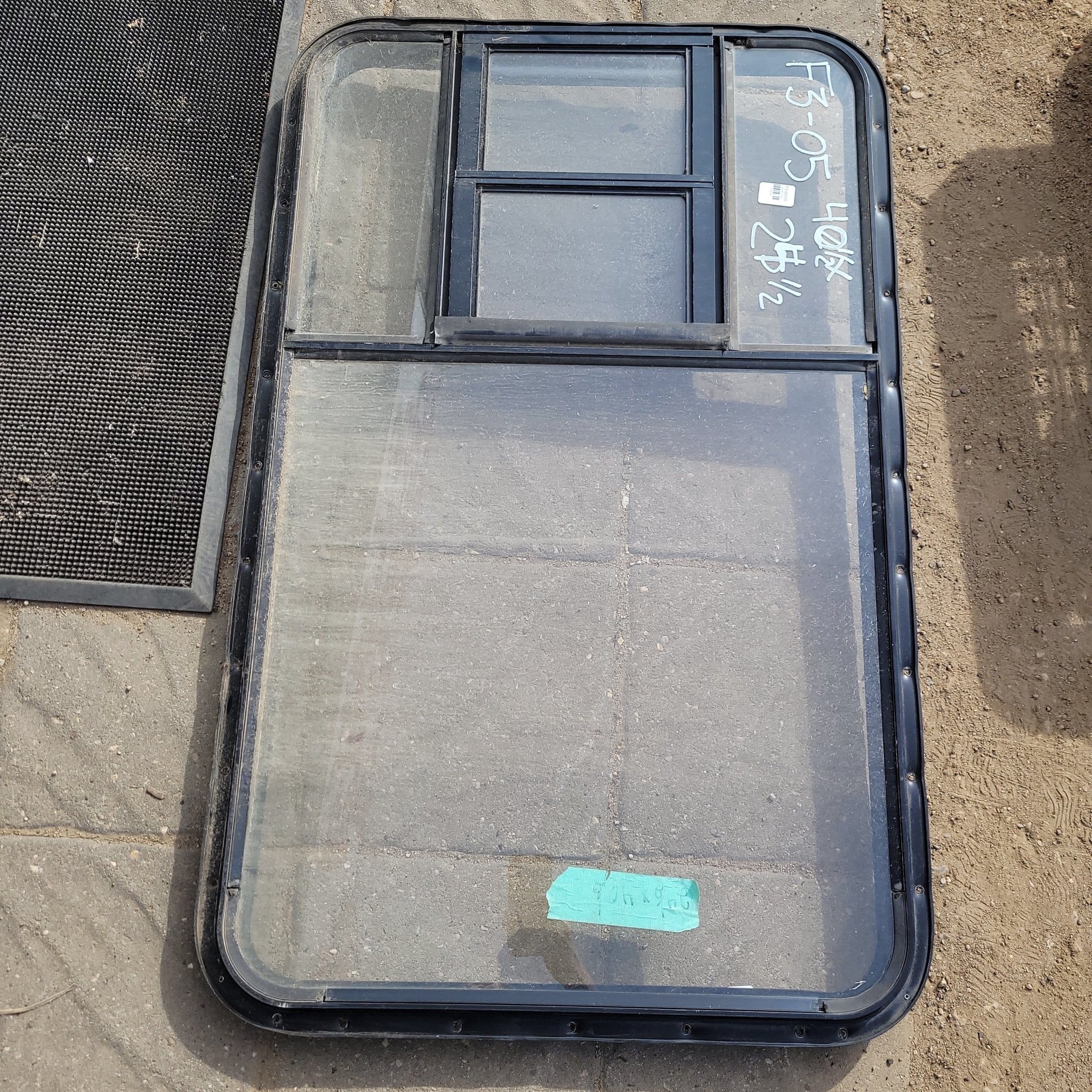 Used Black Radius Opening Window : 40 1/2 X 24 1/2 X 2" D
