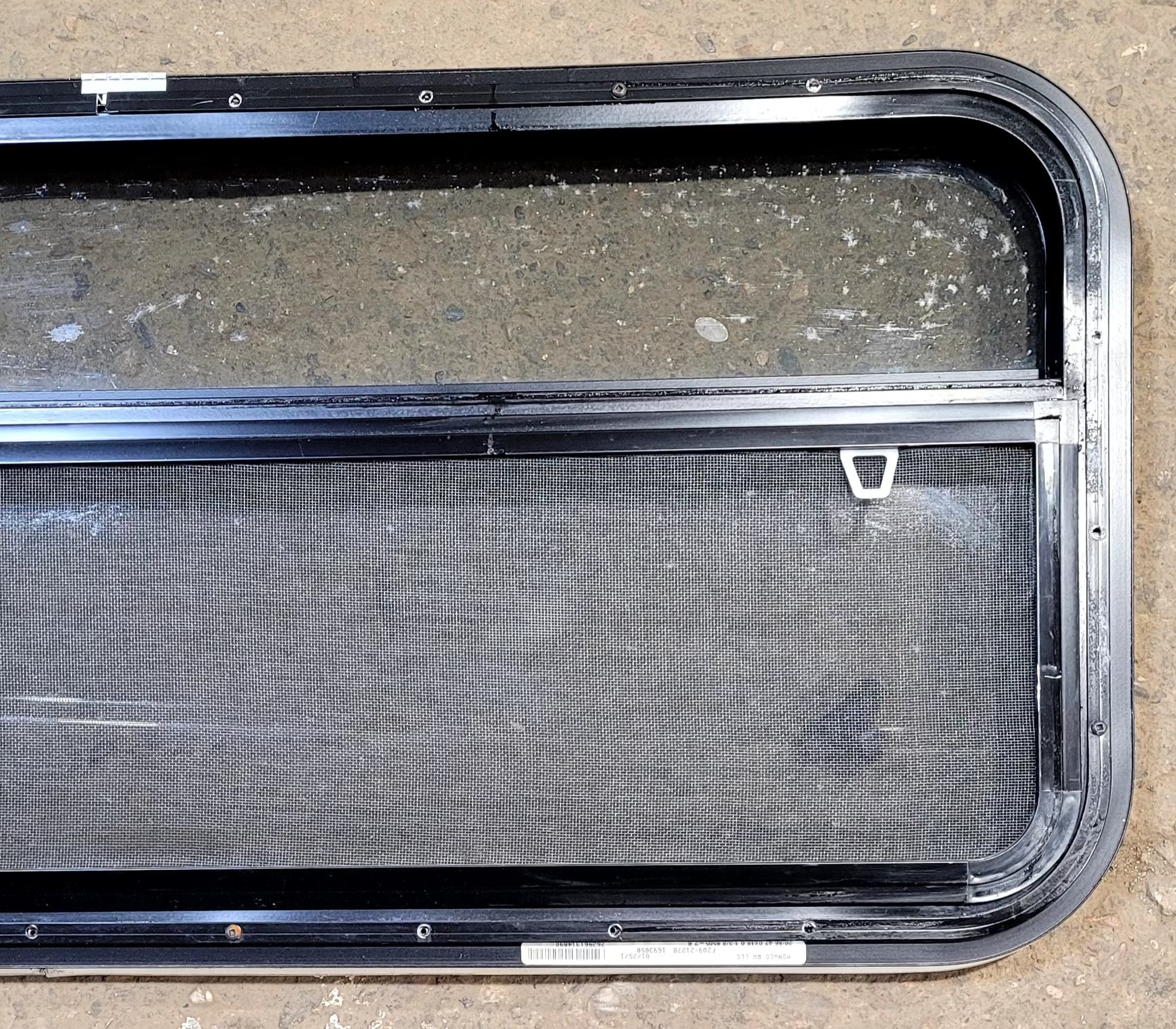 Used Black Radius Opening Window : 41 1/4" W x 17 1/4" H x 1 1/8" D - Image 7