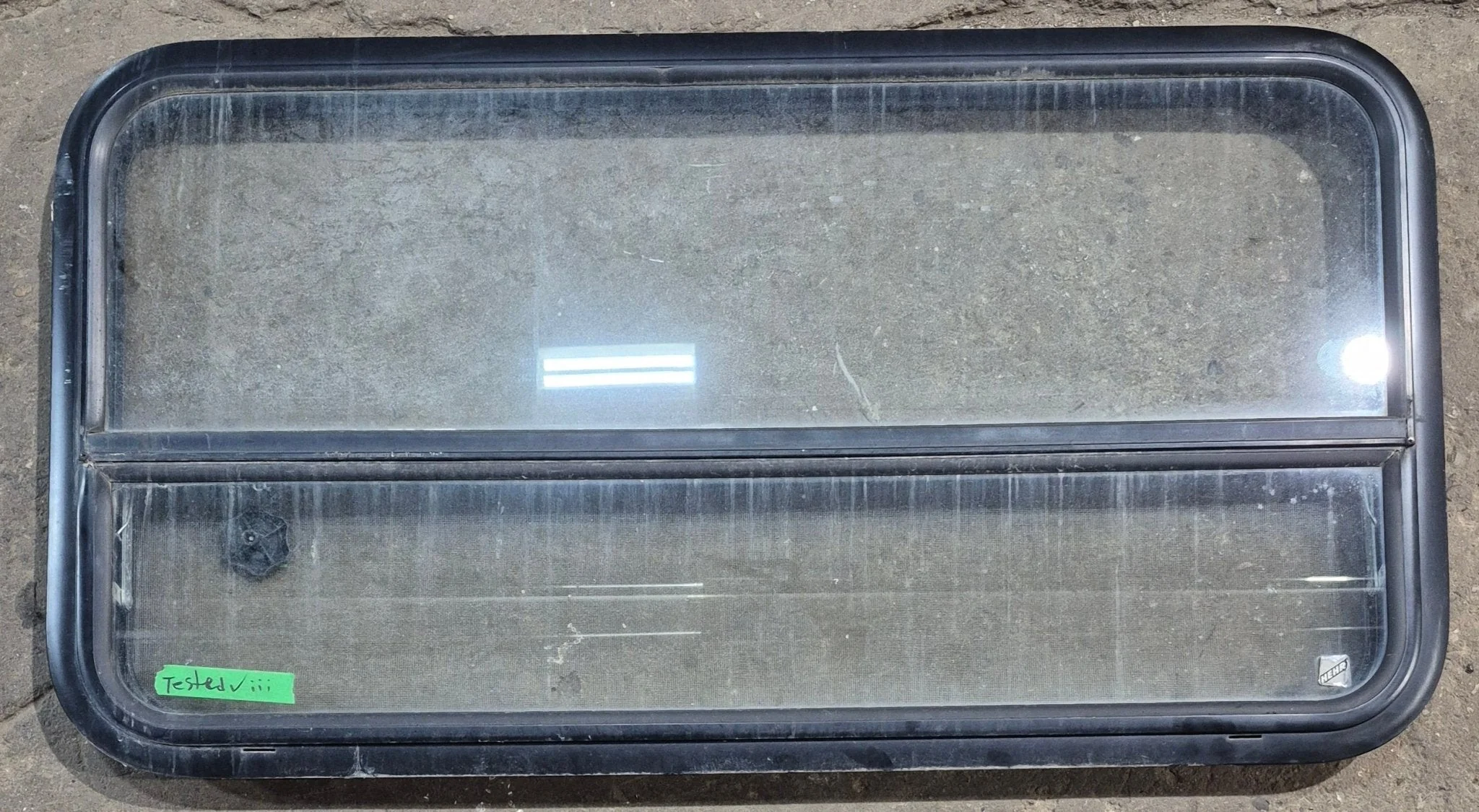 Used Black Radius Opening Window : 41 1/4" W x 21 1/2" H x 1 7/8" D