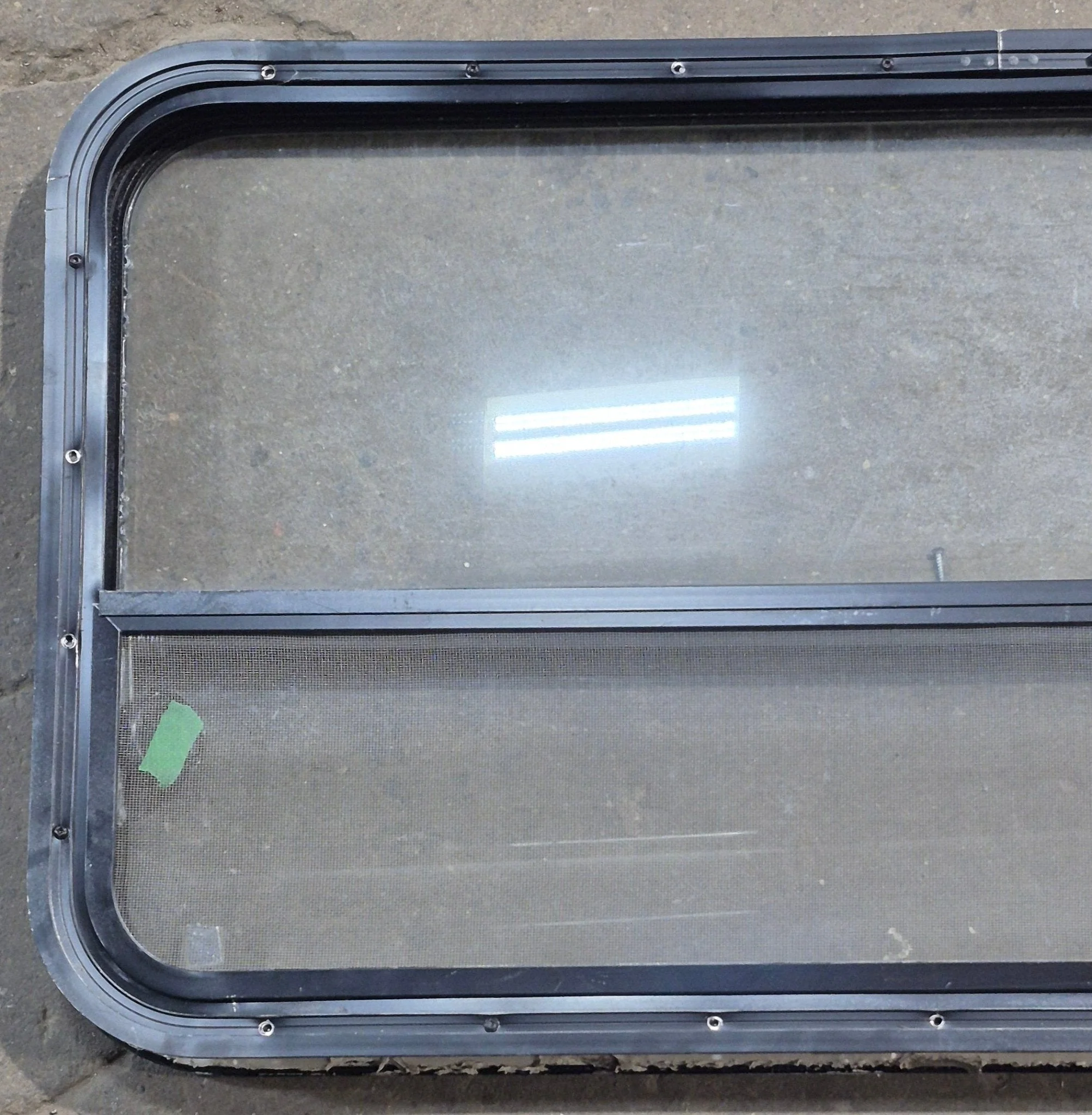 Used Black Radius Opening Window : 41 1/4" W x 21 1/2" H x 1 7/8" D - Image 5