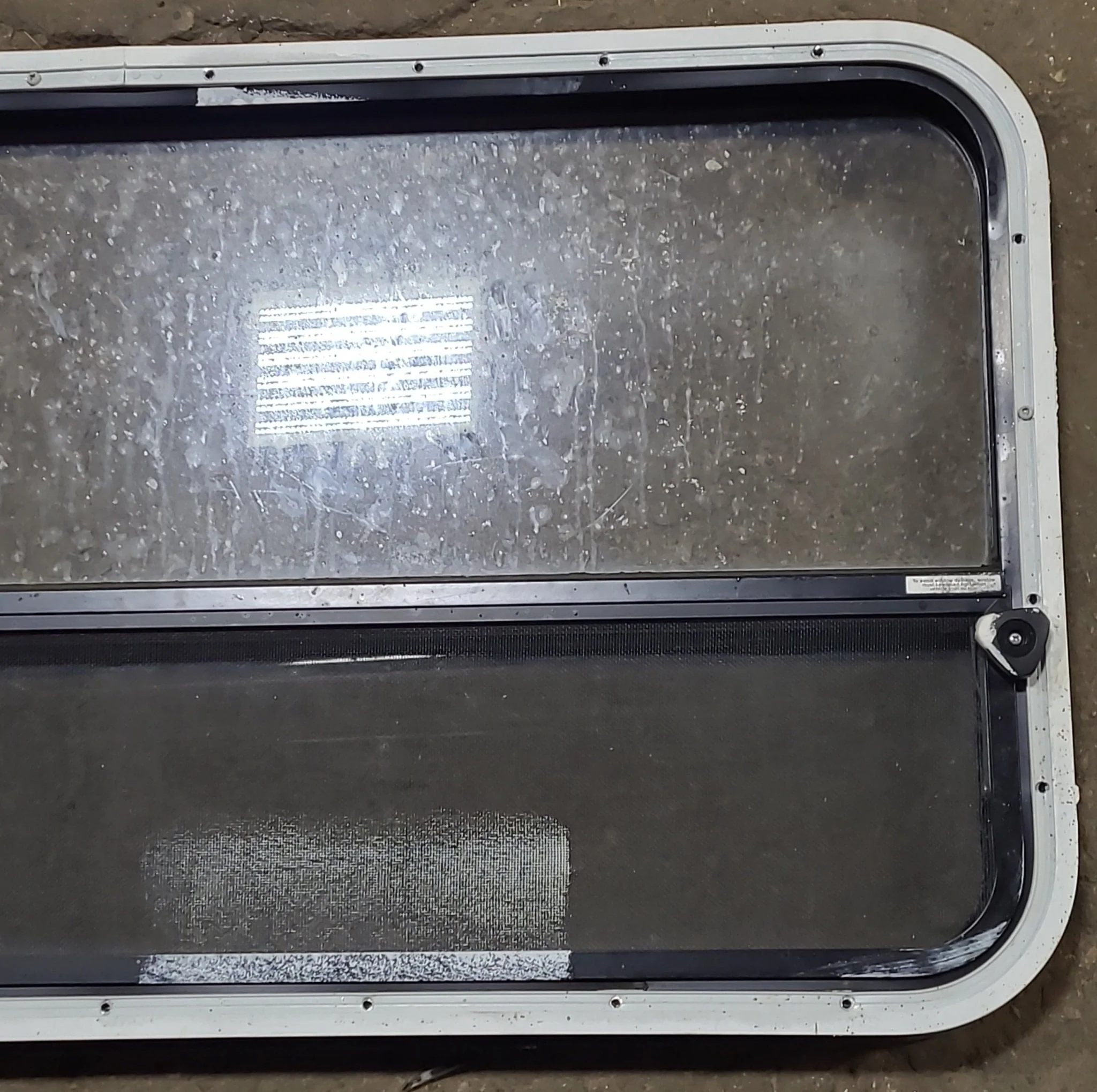 Used Black Radius Opening Window : 41 3/8" W x 21 5/8" H x 2" D - Image 6