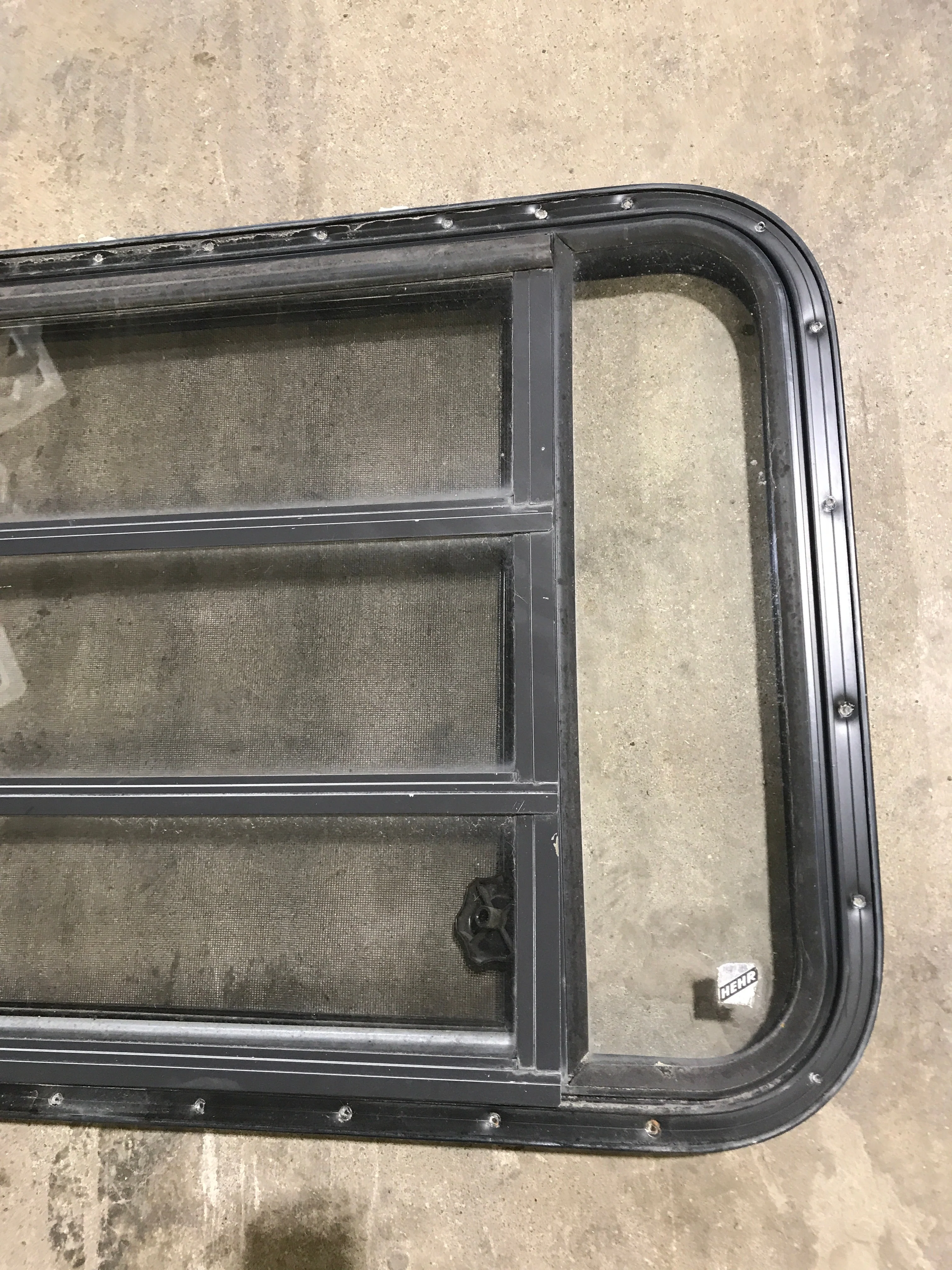 Used Black Radius Opening Window : 42 1/2" W x 22 1/2" H x 1 1/2" D - Image 5