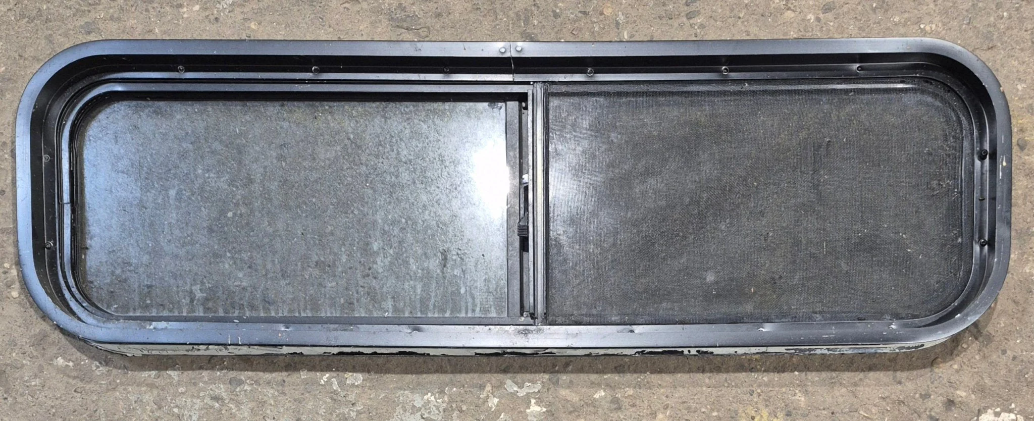 Used Black Radius Opening Window : 42 1/4" W x 11 3/4" H x 1 7/8" - Image 5