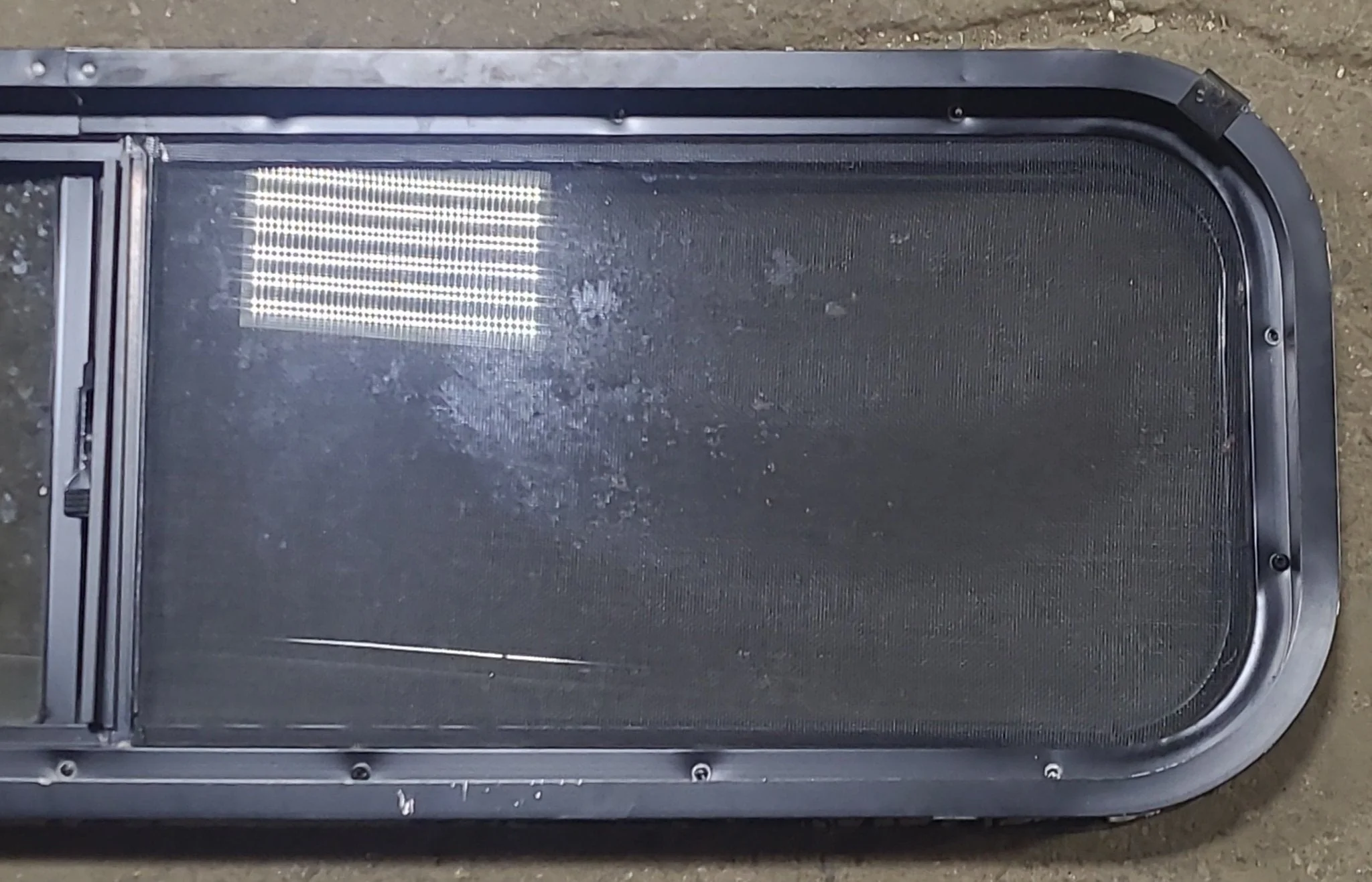 Used Black Radius Opening Window : 42 1/4" W x 11 3/4" H x 1 7/8" D - Image 6