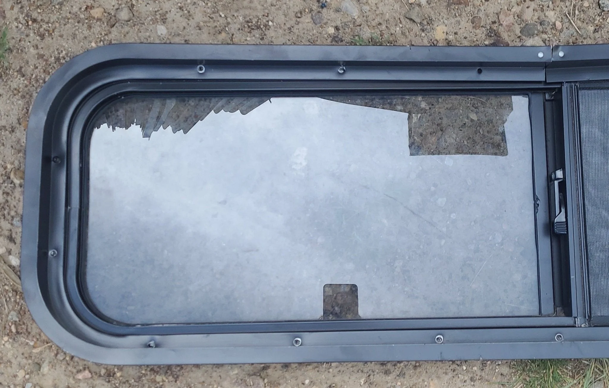 Used Black Radius Opening Window : 42 1/4" W x 11 3/4" H x 1 7/8" D - Image 5