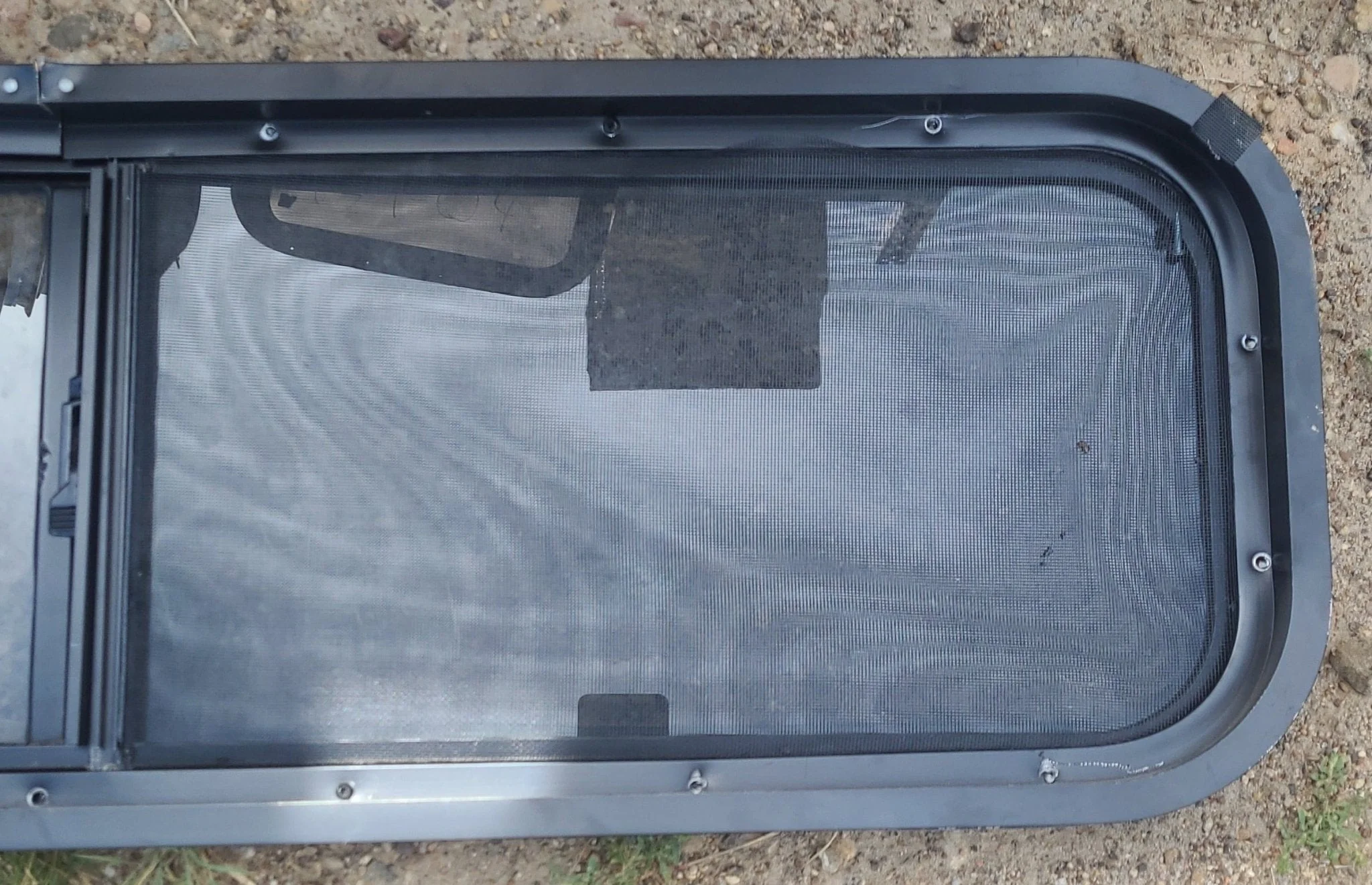 Used Black Radius Opening Window : 42 1/4" W x 11 3/4" H x 1 7/8" D - Image 6