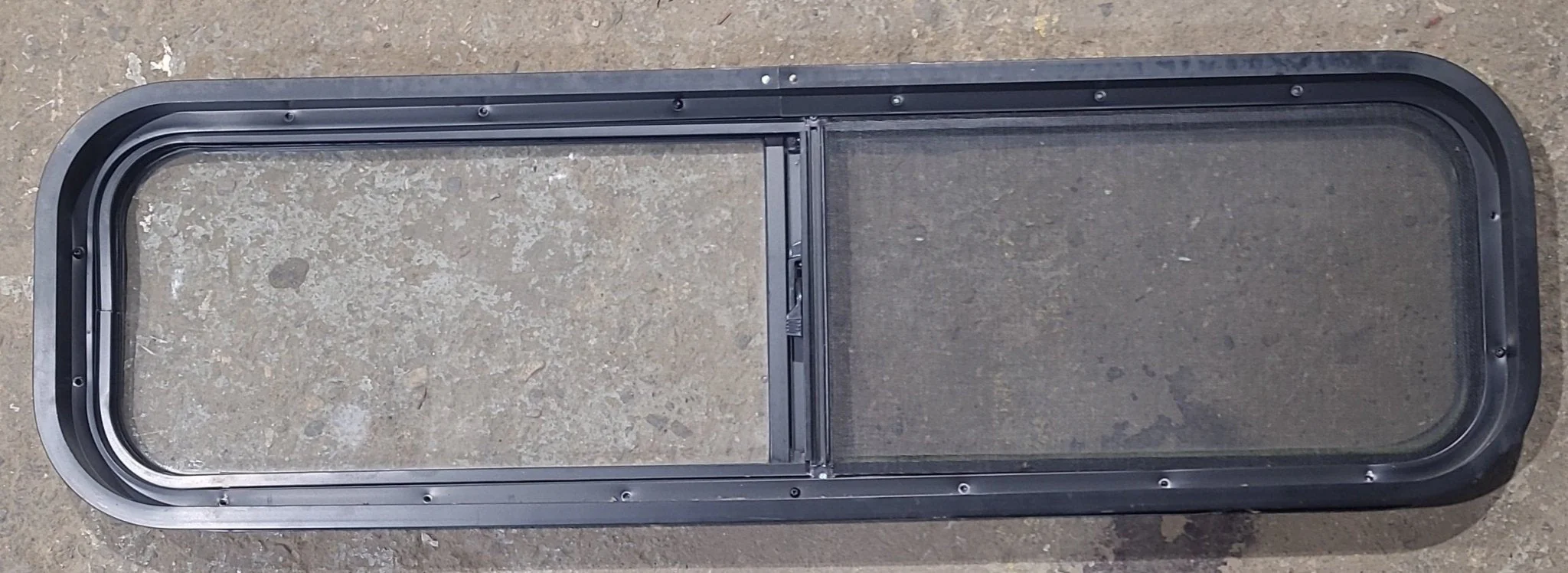 Used Black Radius Opening Window : 42 1/4" W x 11 3/4" H x 1 7/8" D - Image 6
