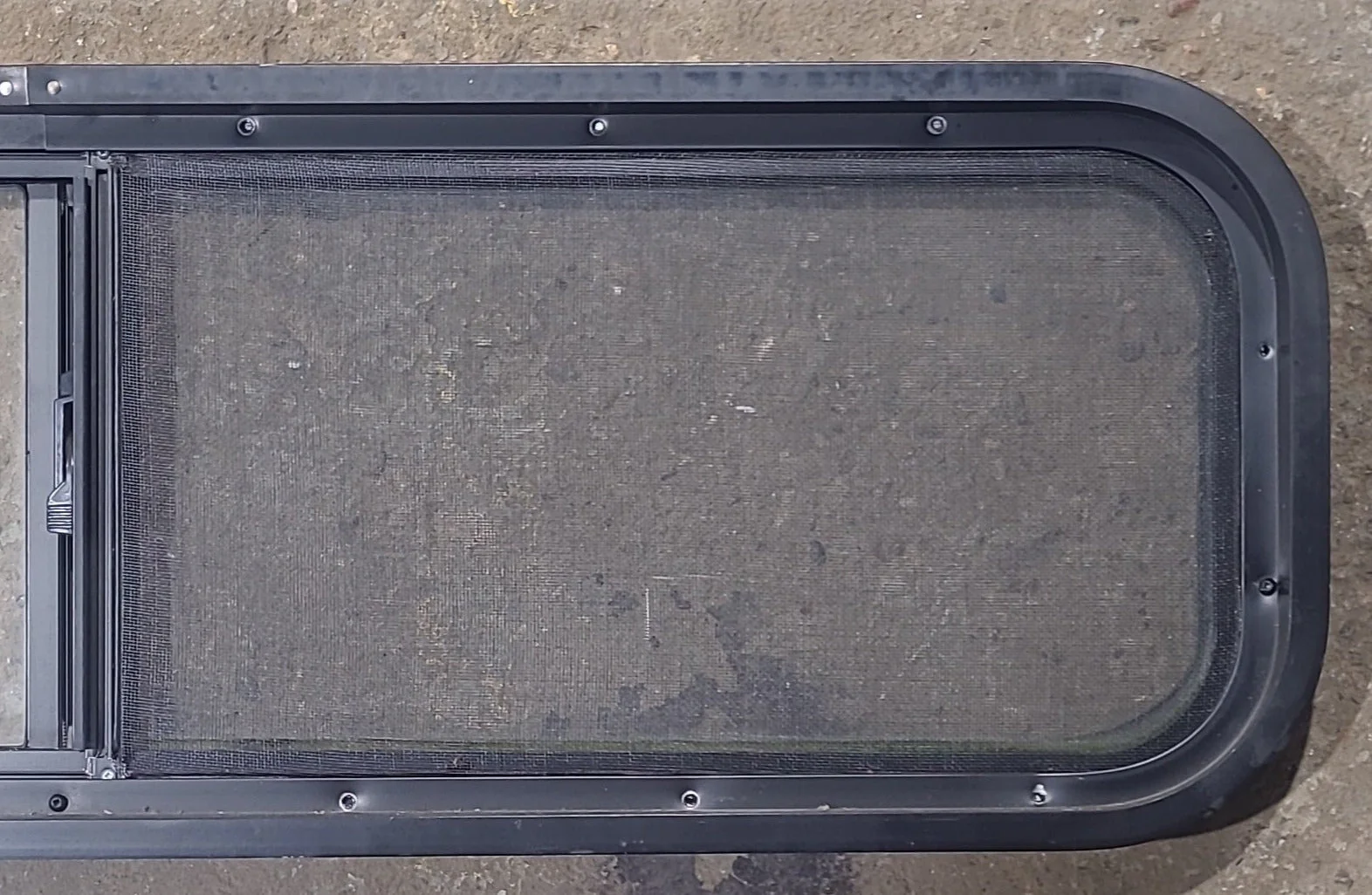 Used Black Radius Opening Window : 42 1/4" W x 11 3/4" H x 1 7/8" D - Image 7