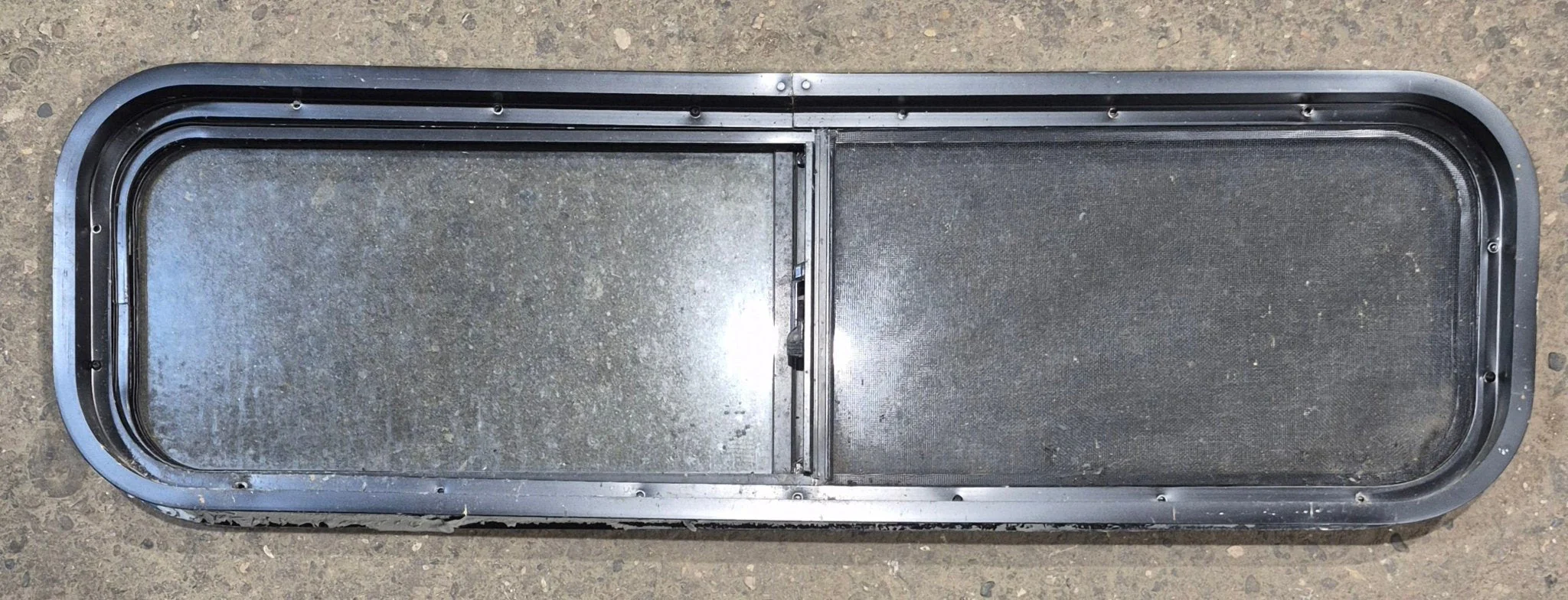Used Black Radius Opening Window : 42 1/4" W x 11 3/4" H x 1 7/8" - Image 5