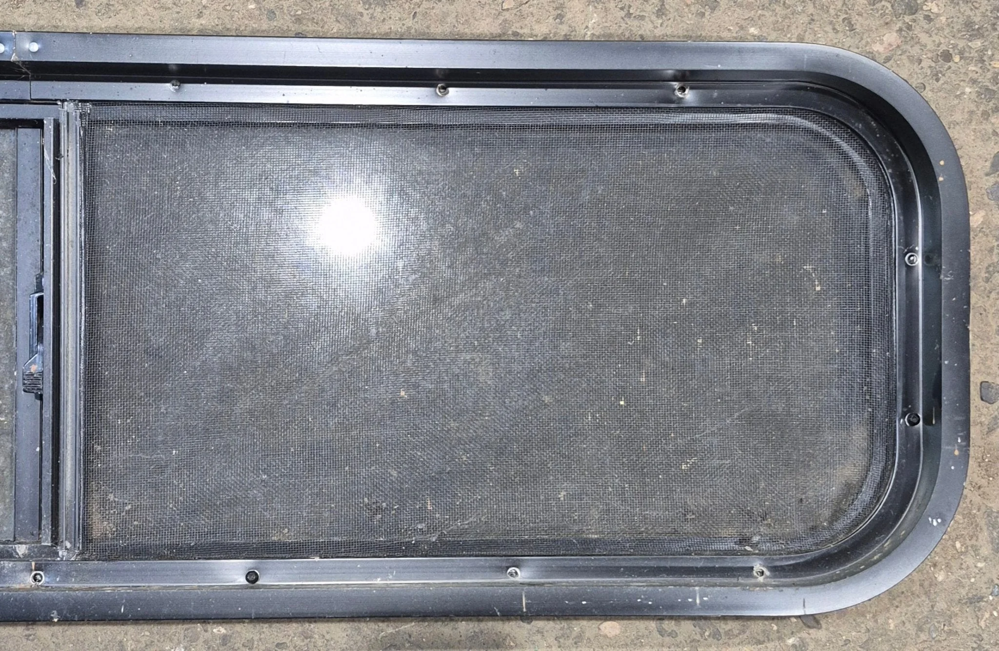 Used Black Radius Opening Window : 42 1/4" W x 11 3/4" H x 1 7/8" - Image 6