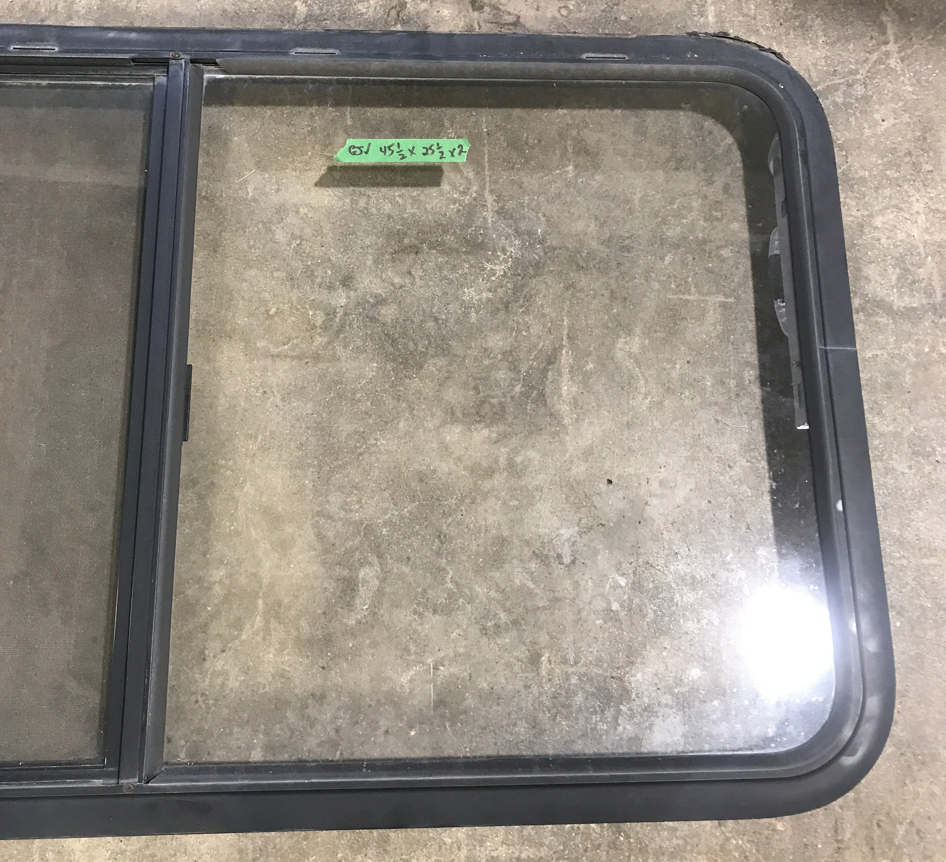 Used Black Radius Opening Window : 45 1/2" W x 25 1/2" H x 2" D - Image 3