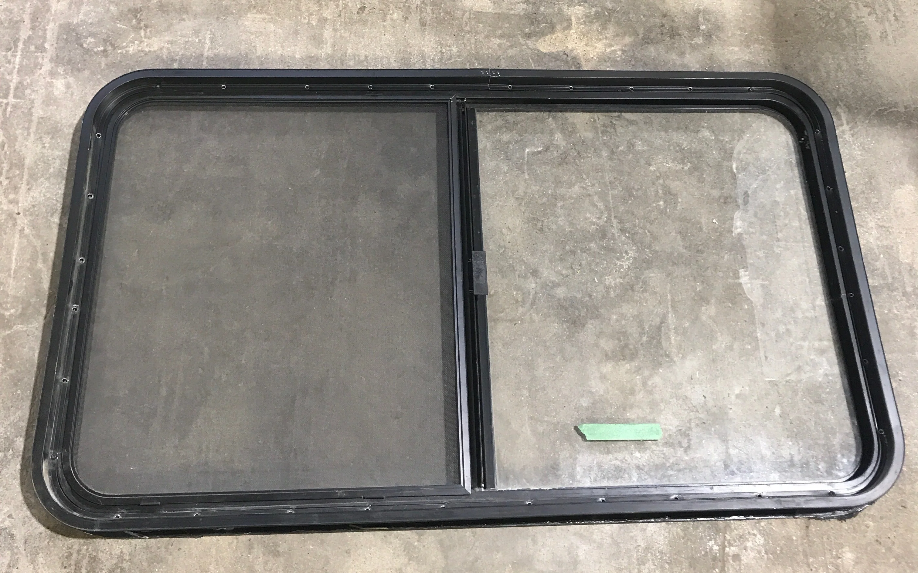 Used Black Radius Opening Window : 45 1/2" W x 25 1/2" H x 2" D - Image 4