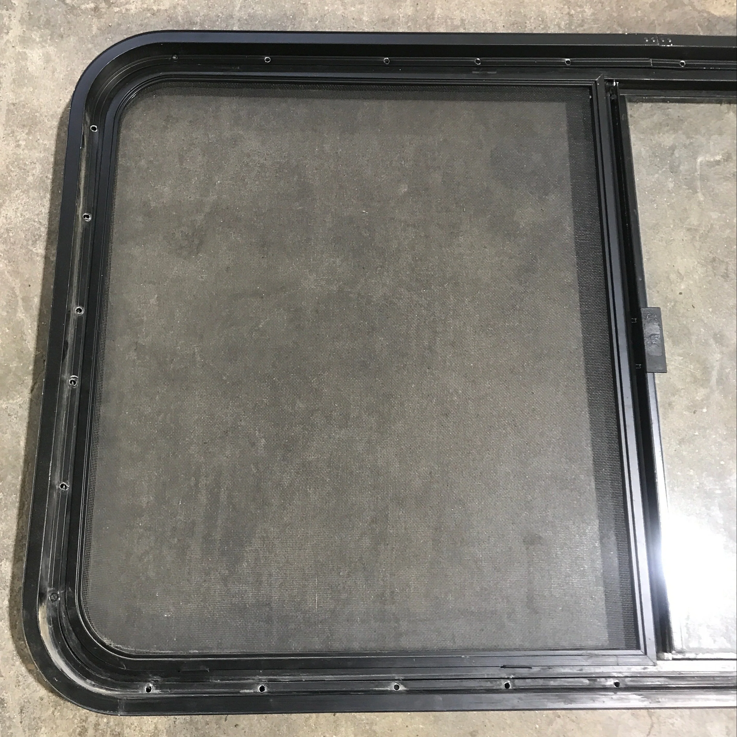 Used Black Radius Opening Window : 45 1/2" W x 25 1/2" H x 2" D - Image 6