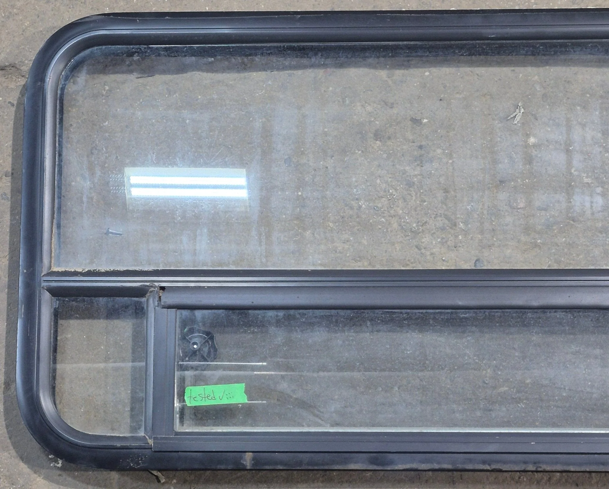 Used Black Radius Opening Window : 45 1/4" W x 21 1/4" H x 1 7/8" D - Image 2