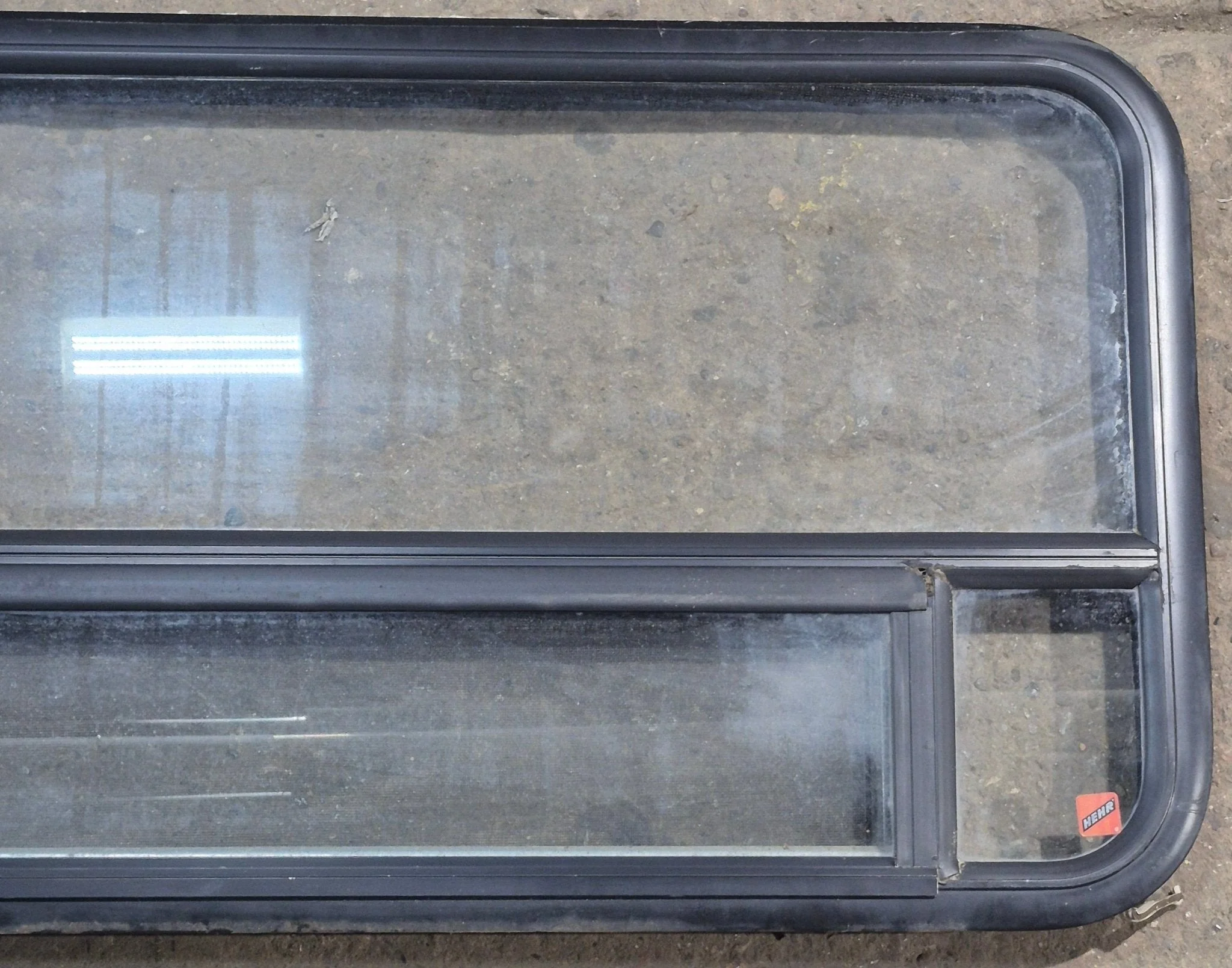 Used Black Radius Opening Window : 45 1/4" W x 21 1/4" H x 1 7/8" D - Image 3