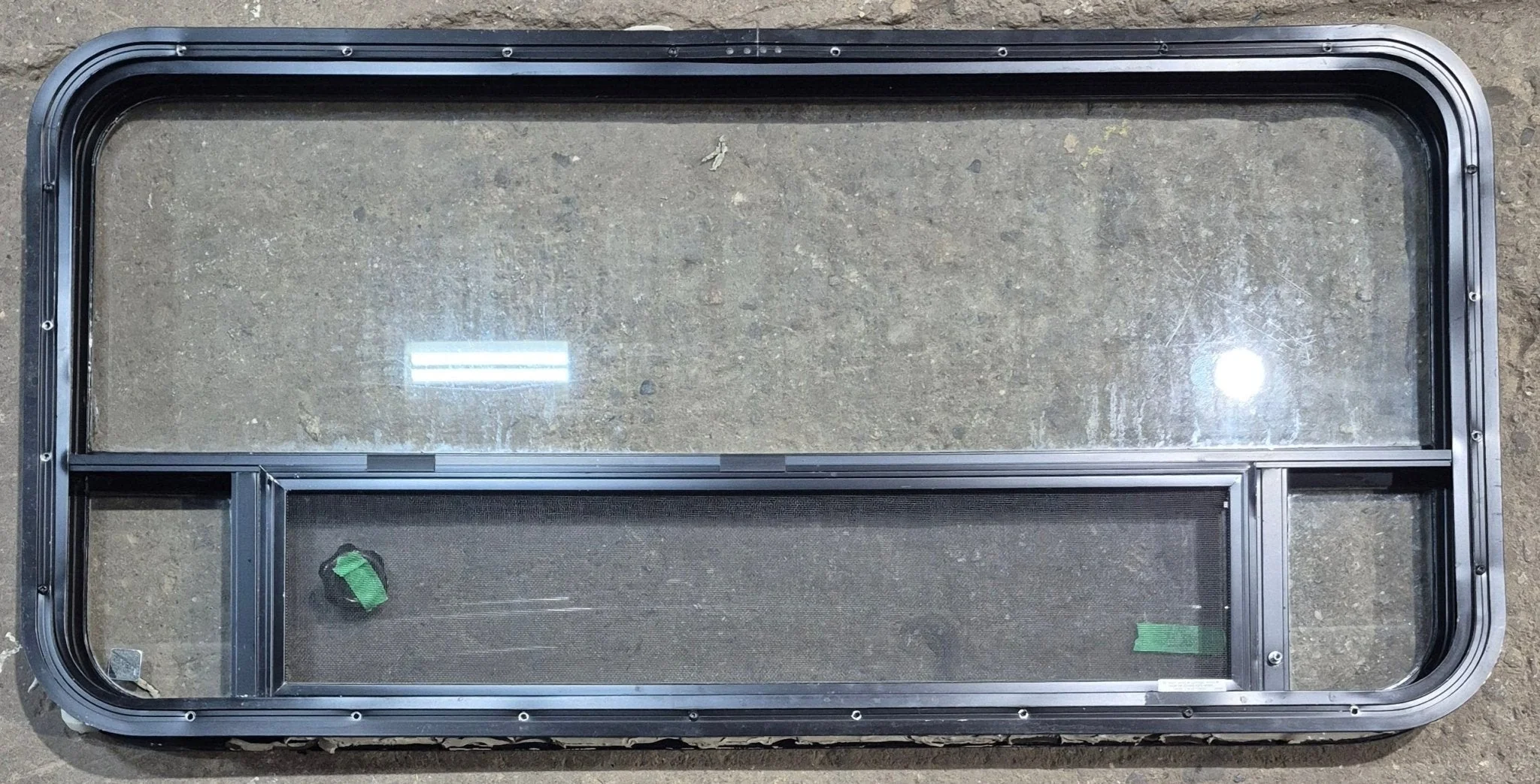 Used Black Radius Opening Window : 45 1/4" W x 21 1/4" H x 1 7/8" D - Image 4