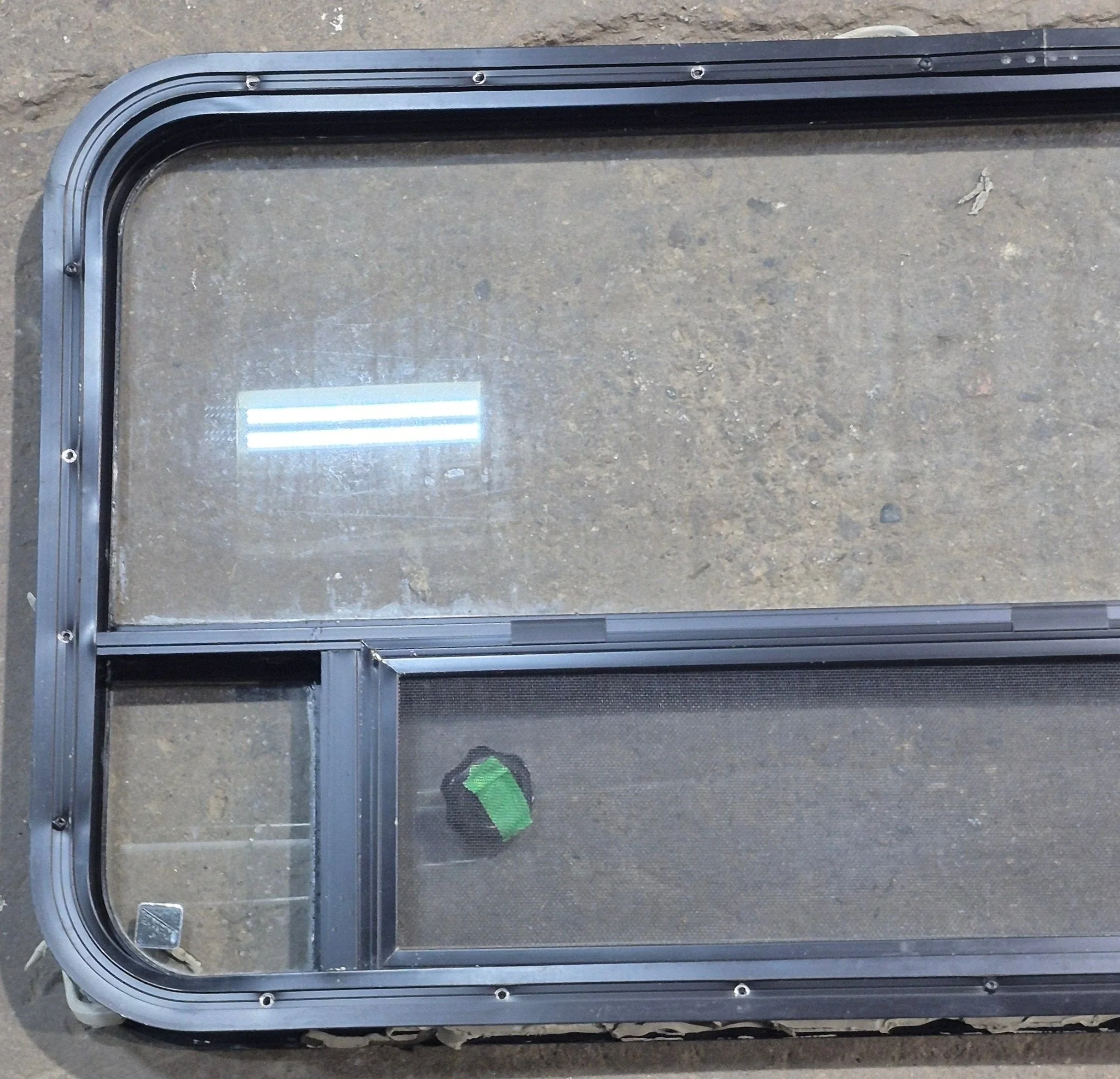 Used Black Radius Opening Window : 45 1/4" W x 21 1/4" H x 1 7/8" D - Image 5