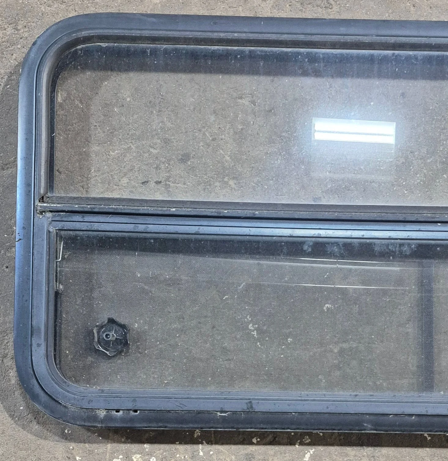 Used Black Radius Opening Window : 45 1/4" W x 21 1/4" H x 1 7/8" D - Image 2