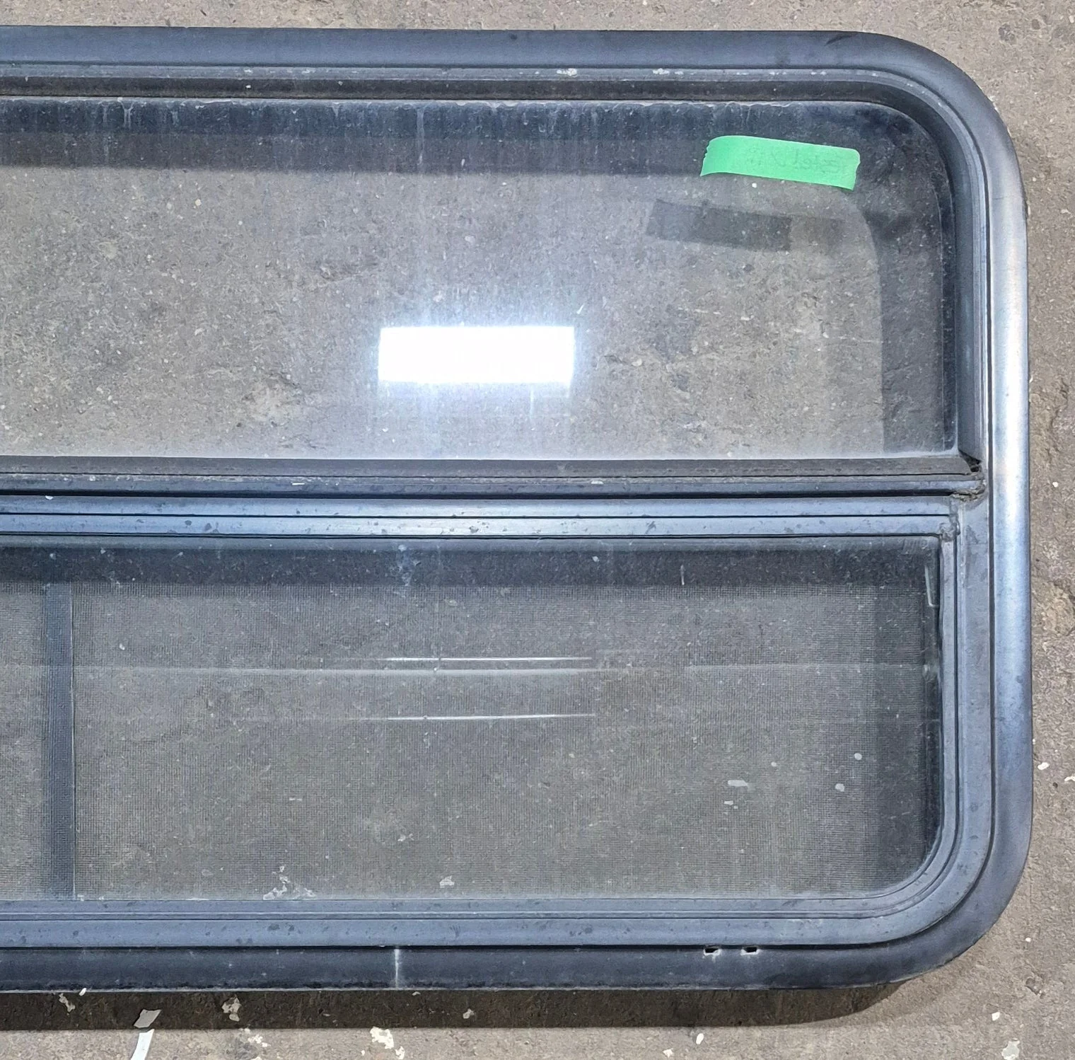 Used Black Radius Opening Window : 45 1/4" W x 21 1/4" H x 1 7/8" D - Image 3
