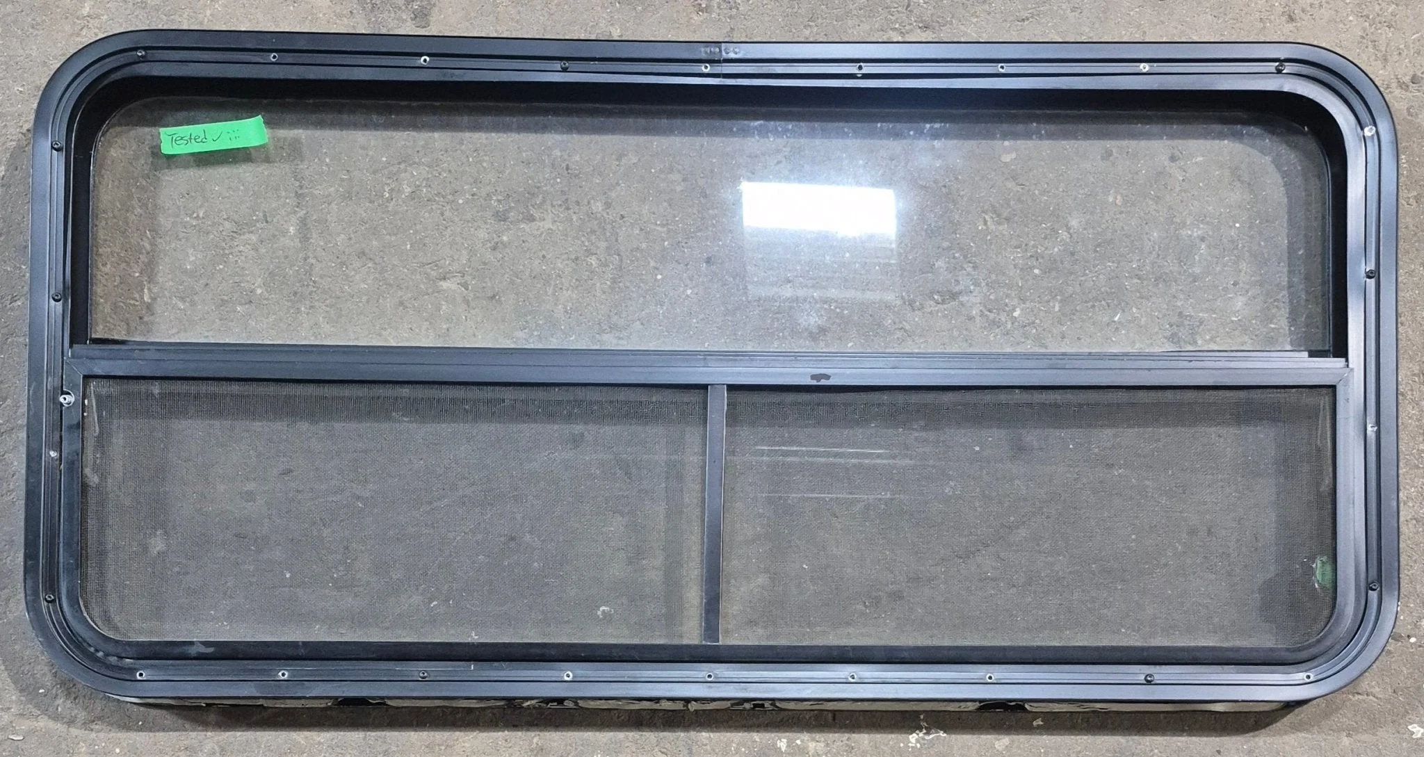 Used Black Radius Opening Window : 45 1/4" W x 21 1/4" H x 1 7/8" D - Image 4