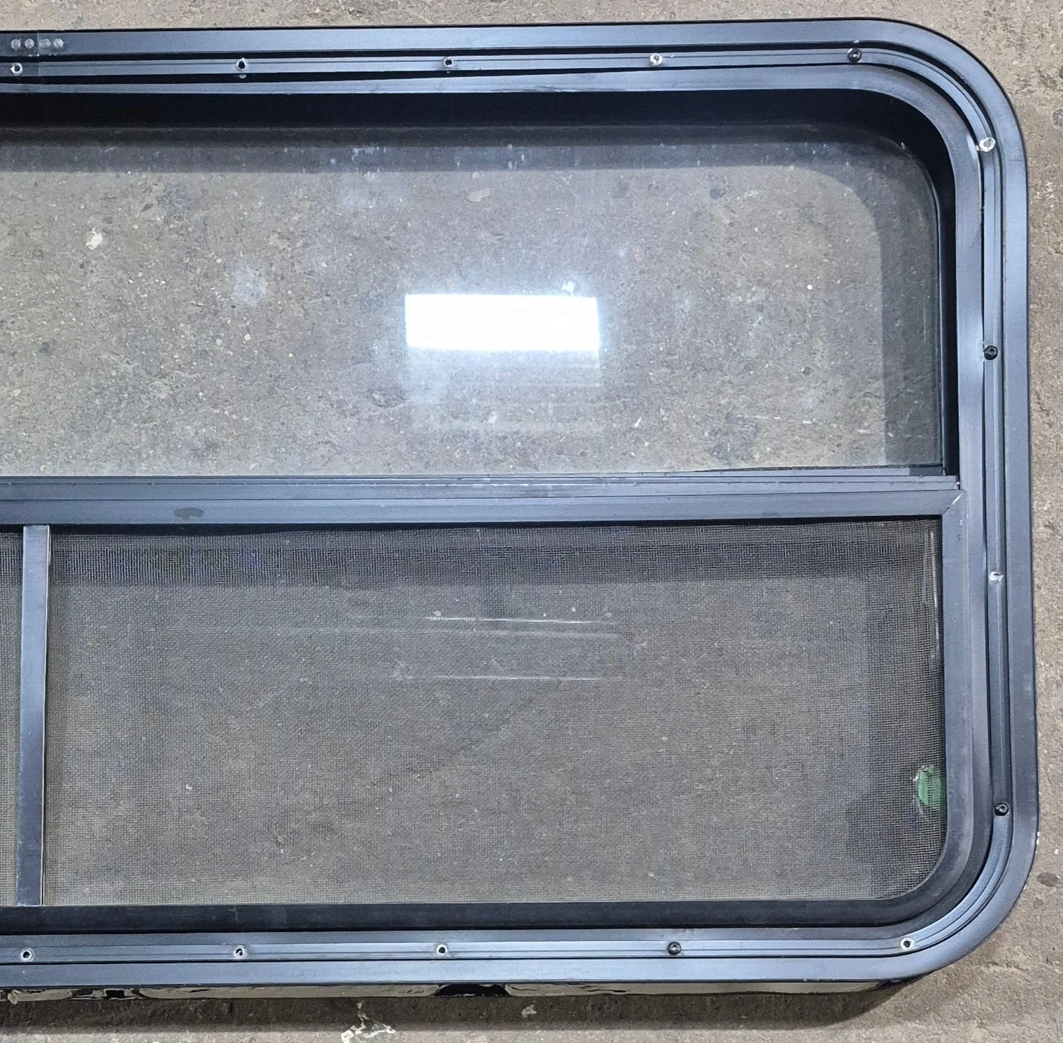 Used Black Radius Opening Window : 45 1/4" W x 21 1/4" H x 1 7/8" D - Image 6
