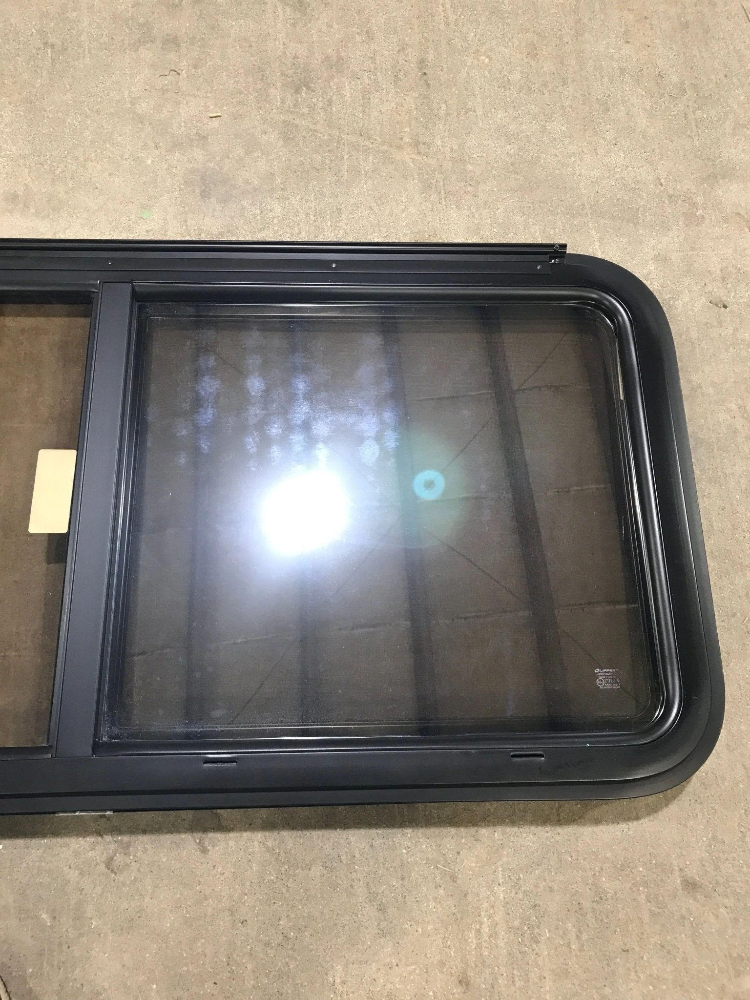 Used Black Radius Opening Window : 47 1/2" W x 21 1/2" H x 1 1/2" D - Image 5