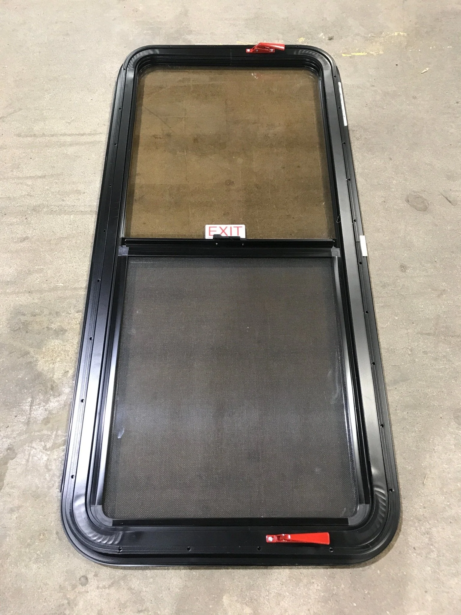Used Black Radius Opening Window : 47 1/2" W x 21 1/2" H x 1 1/2" D - Image 7
