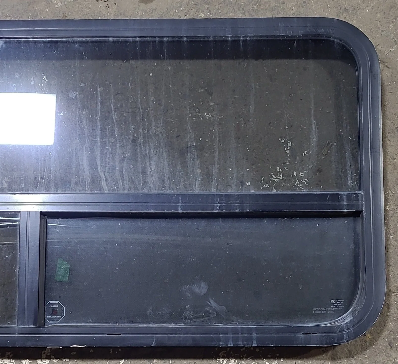 Used Black Radius Opening Window : 47 1/2" W x 21 1/2" H x 1 3/4" D - Image 3
