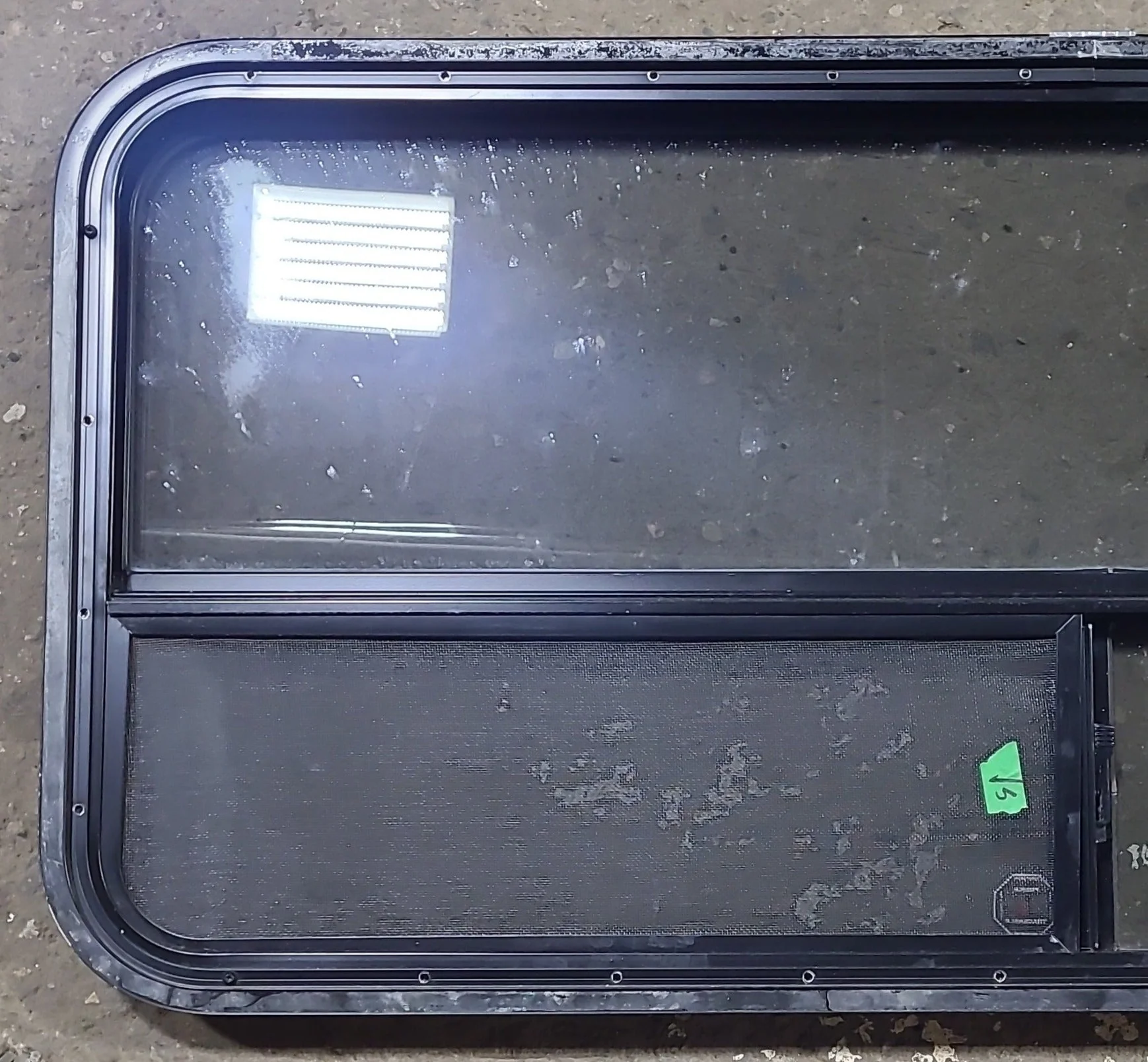 Used Black Radius Opening Window : 47 1/2" W x 21 1/2" H x 1 3/4" D - Image 7