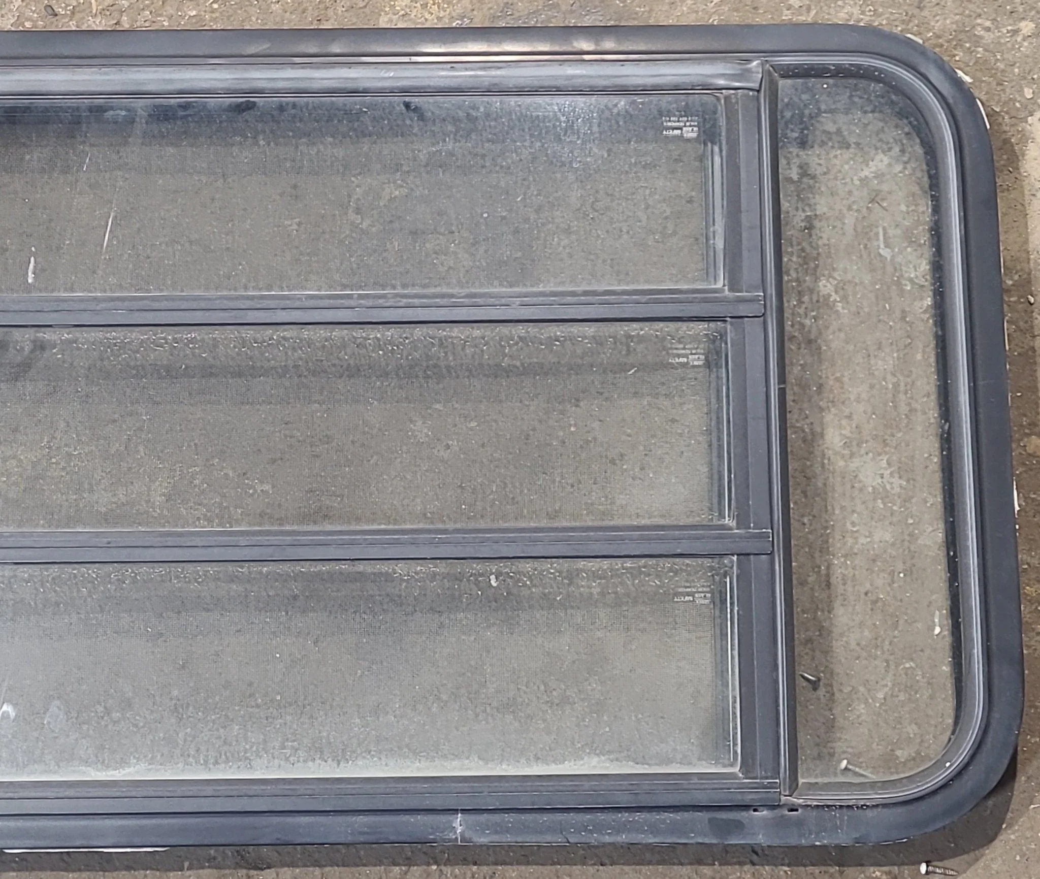 Used Black Radius Opening Window : 47 1/2" W x 22 1/4" H x 1 7/8" D - Image 3