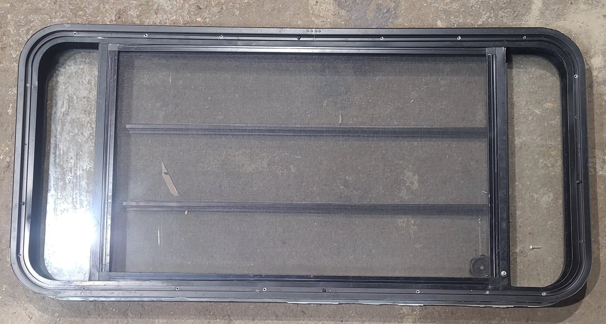 Used Black Radius Opening Window : 47 1/2" W x 22 1/4" H x 1 7/8" D - Image 6