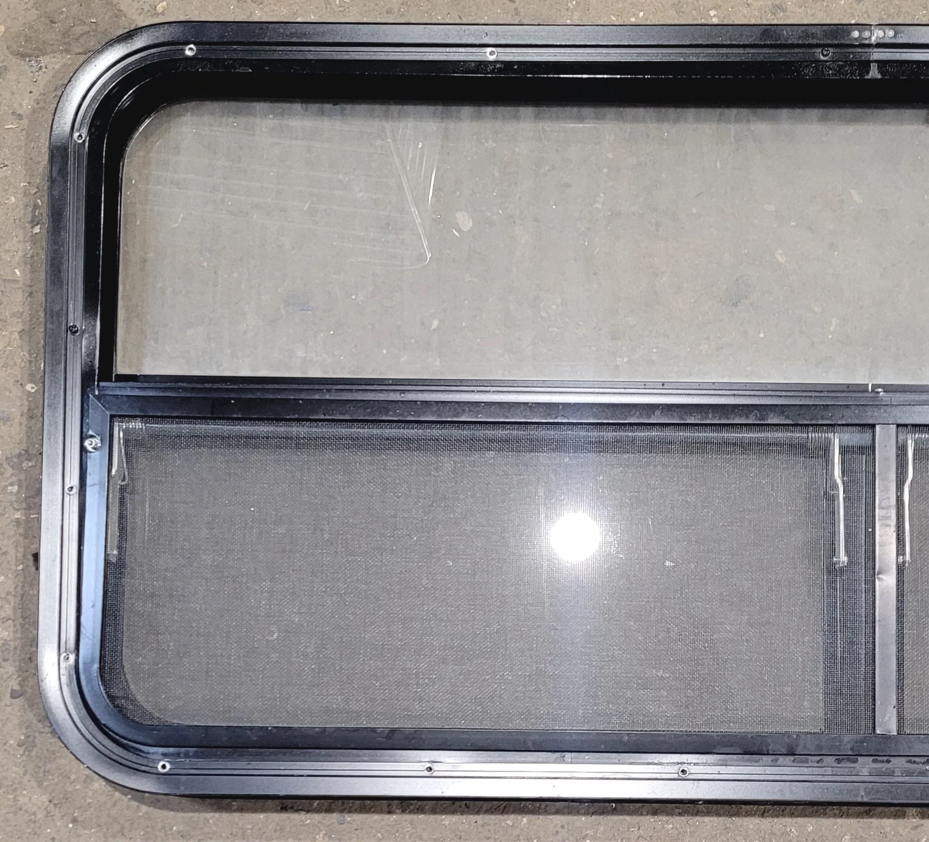 Used Black Radius Opening Window : 47 1/4" W x 21 1/4" H x 1 7/8" - Image 6