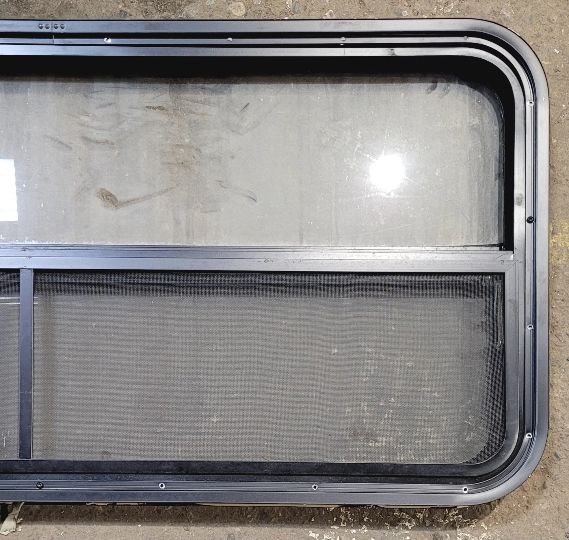 Used Black Radius Opening Window : 47 1/4" W x 21 1/4" H x 1 7/8" - Image 5