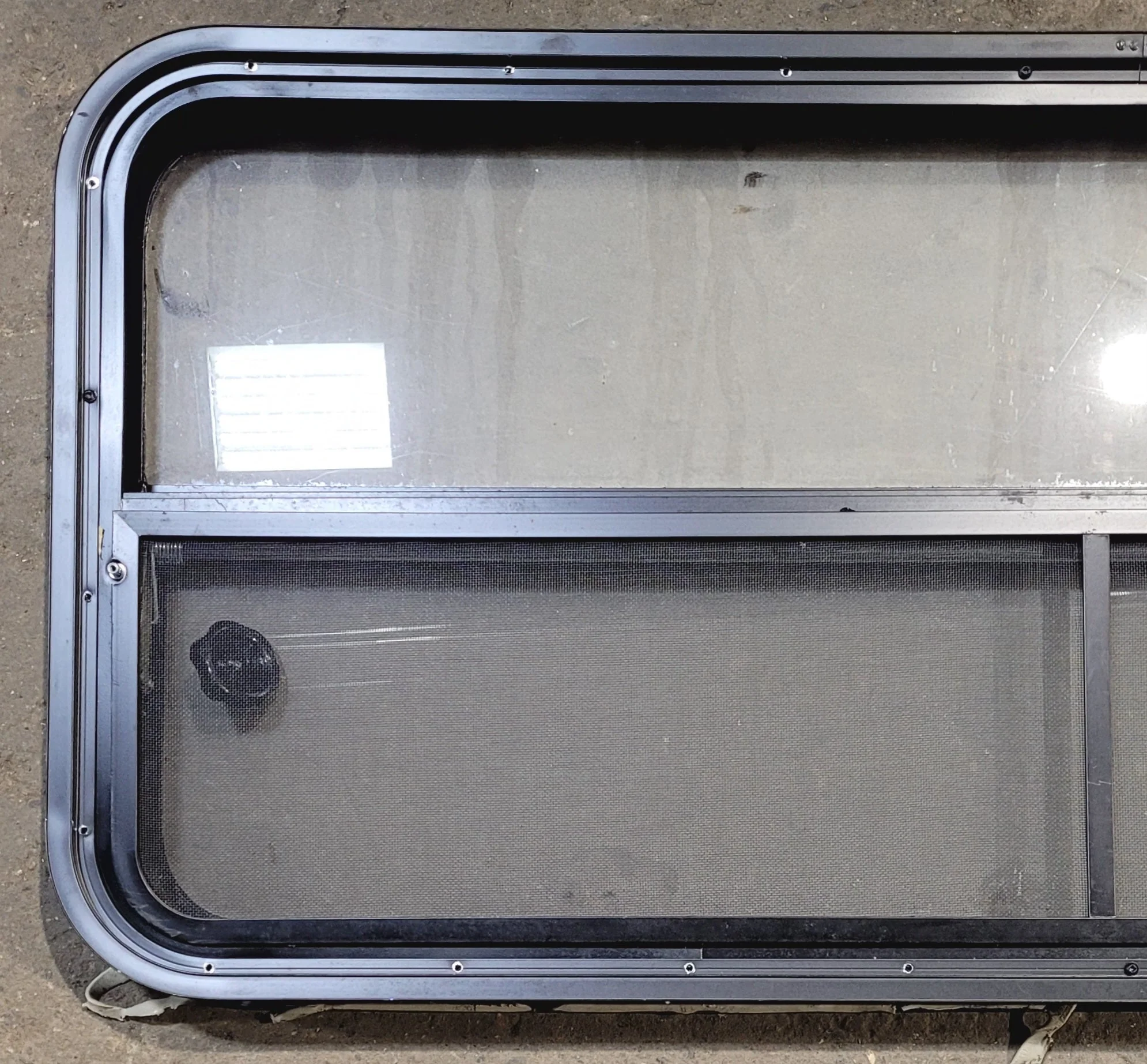 Used Black Radius Opening Window : 47 1/4" W x 21 1/4" H x 1 7/8" - Image 6