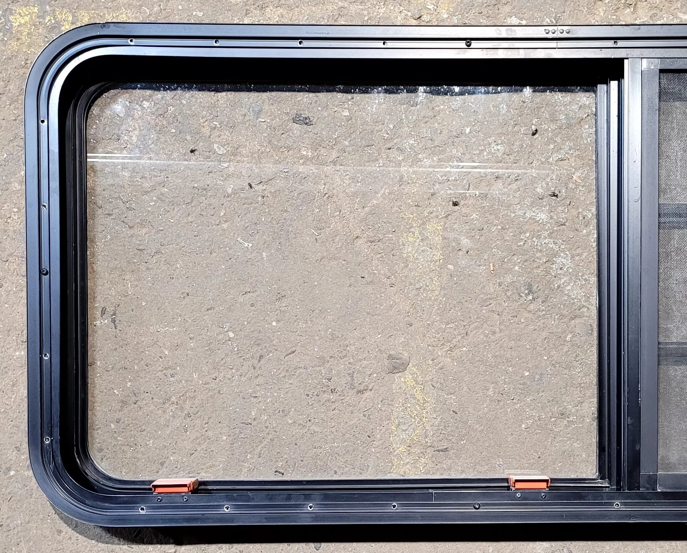 Used Black Radius Emergency Opening Window : 47 1/4" W x 22 1/4" H x 1 3/4" - Image 5